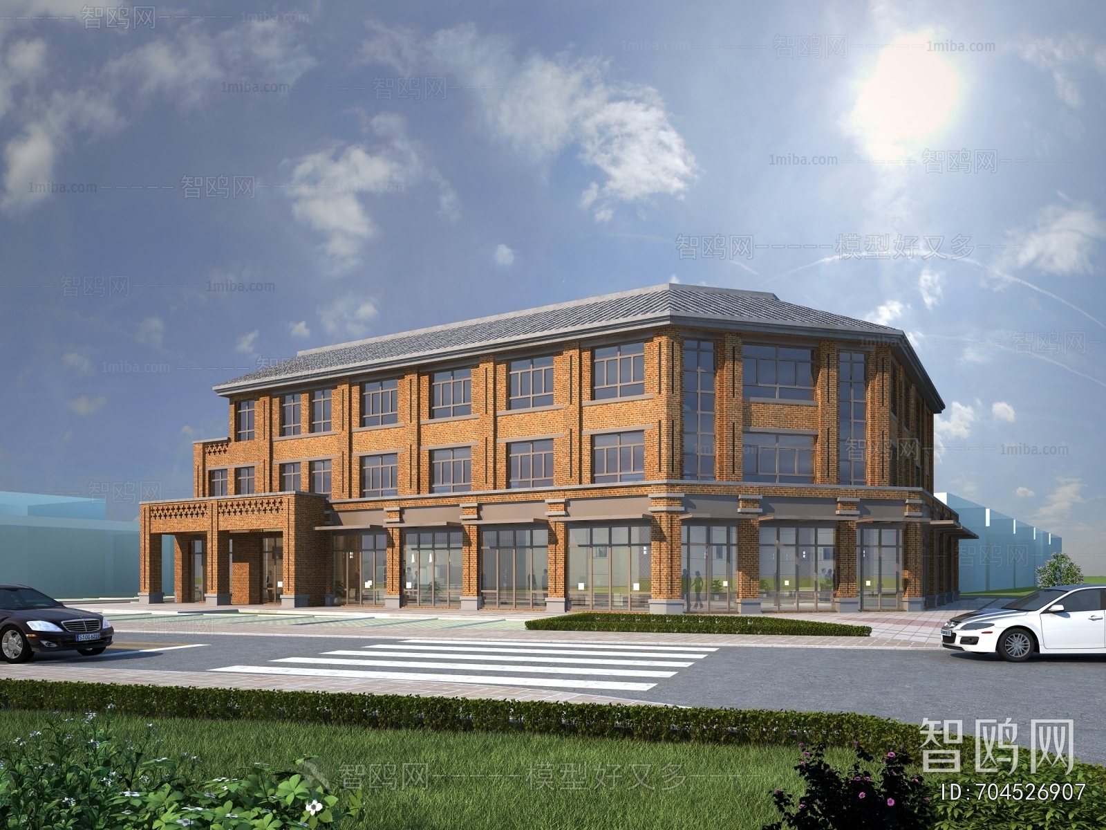 European Style Appearance Of Commercial Building