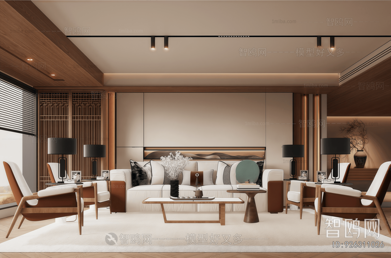 New Chinese Style A Living Room