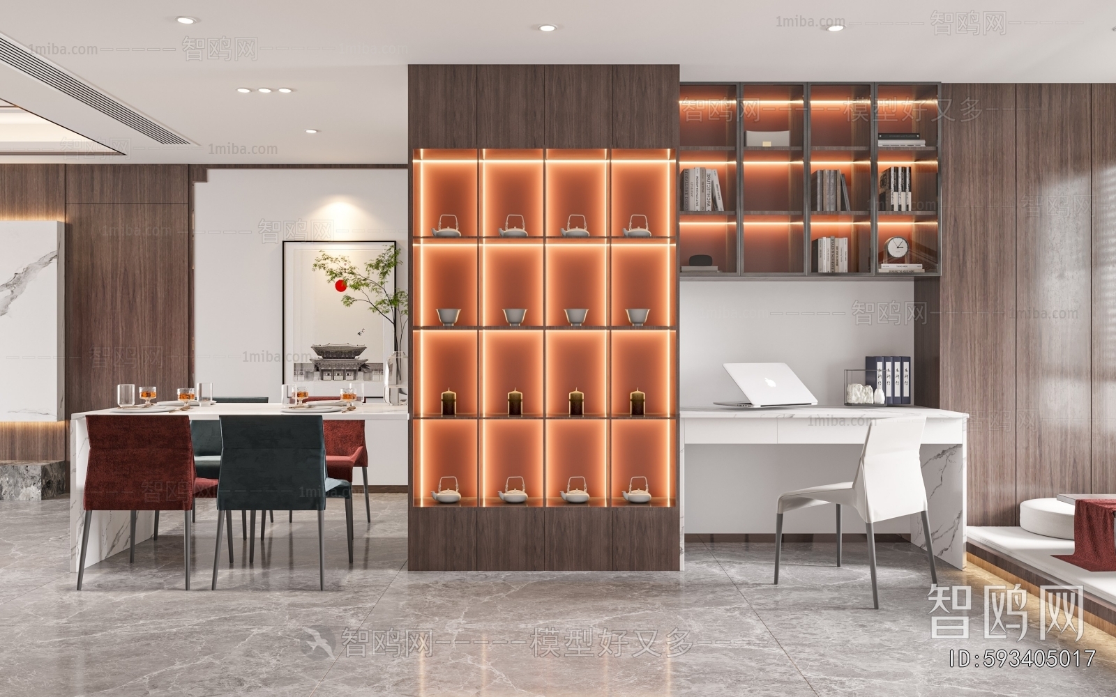 New Chinese Style A Living Room