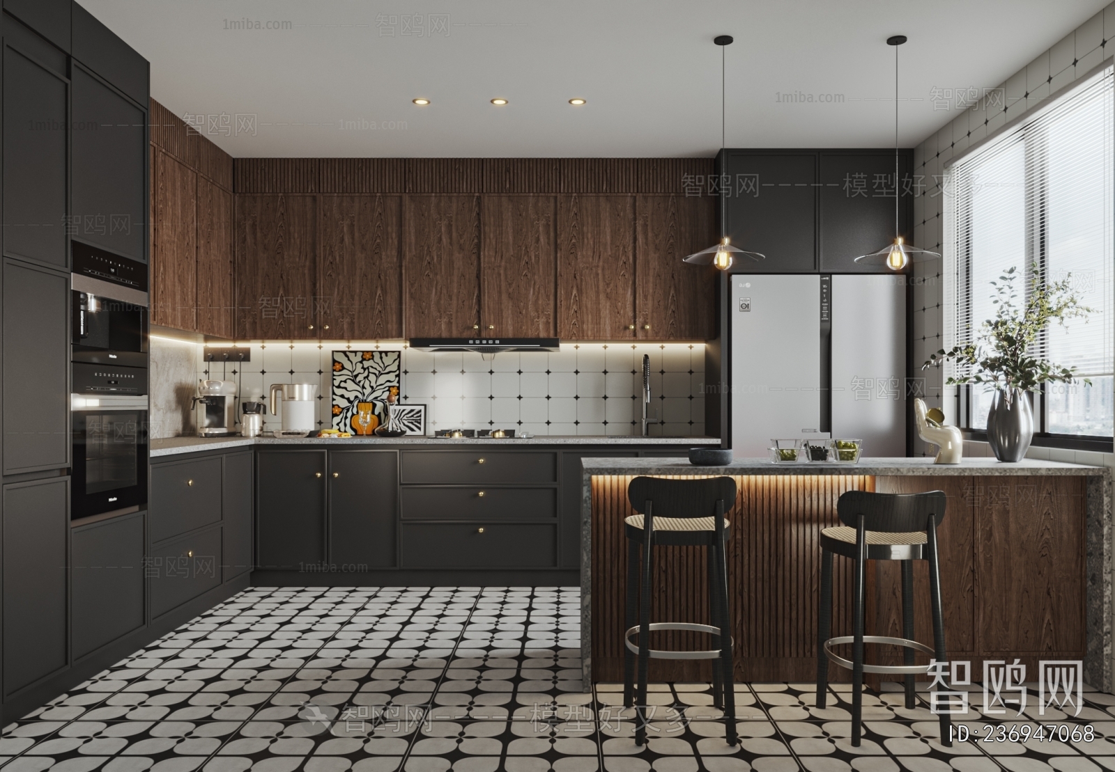 French Style Open Kitchen