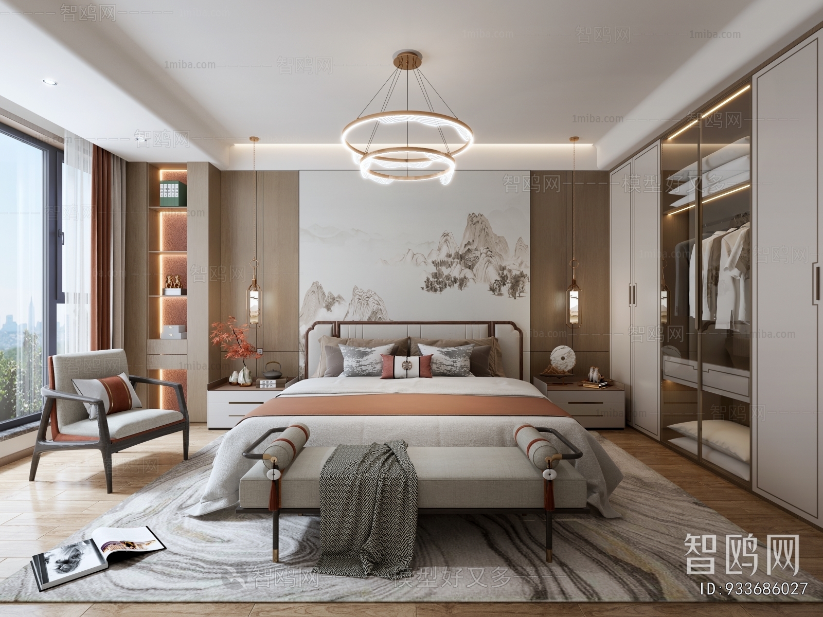 New Chinese Style Bedroom