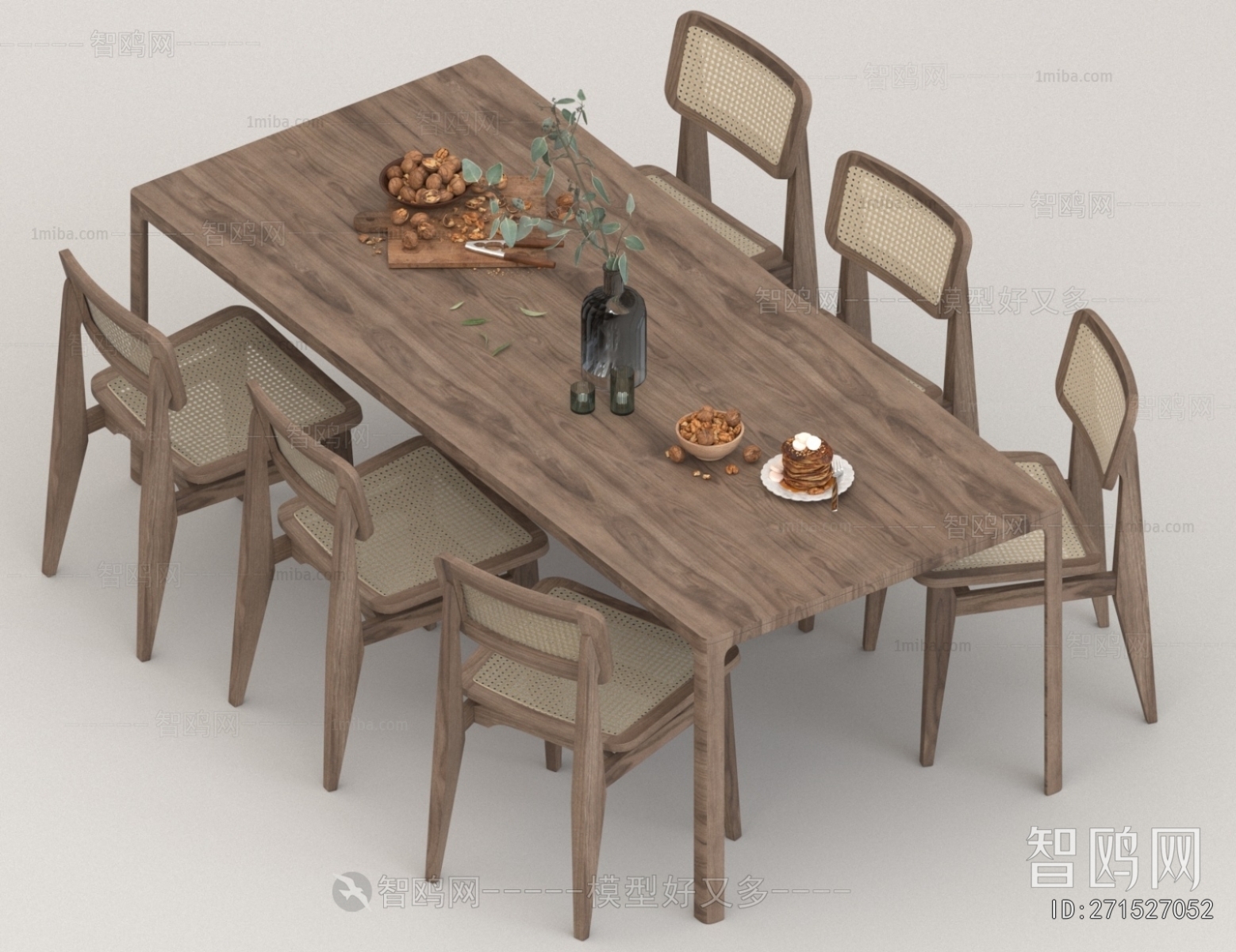 Wabi-sabi Style Dining Table And Chairs