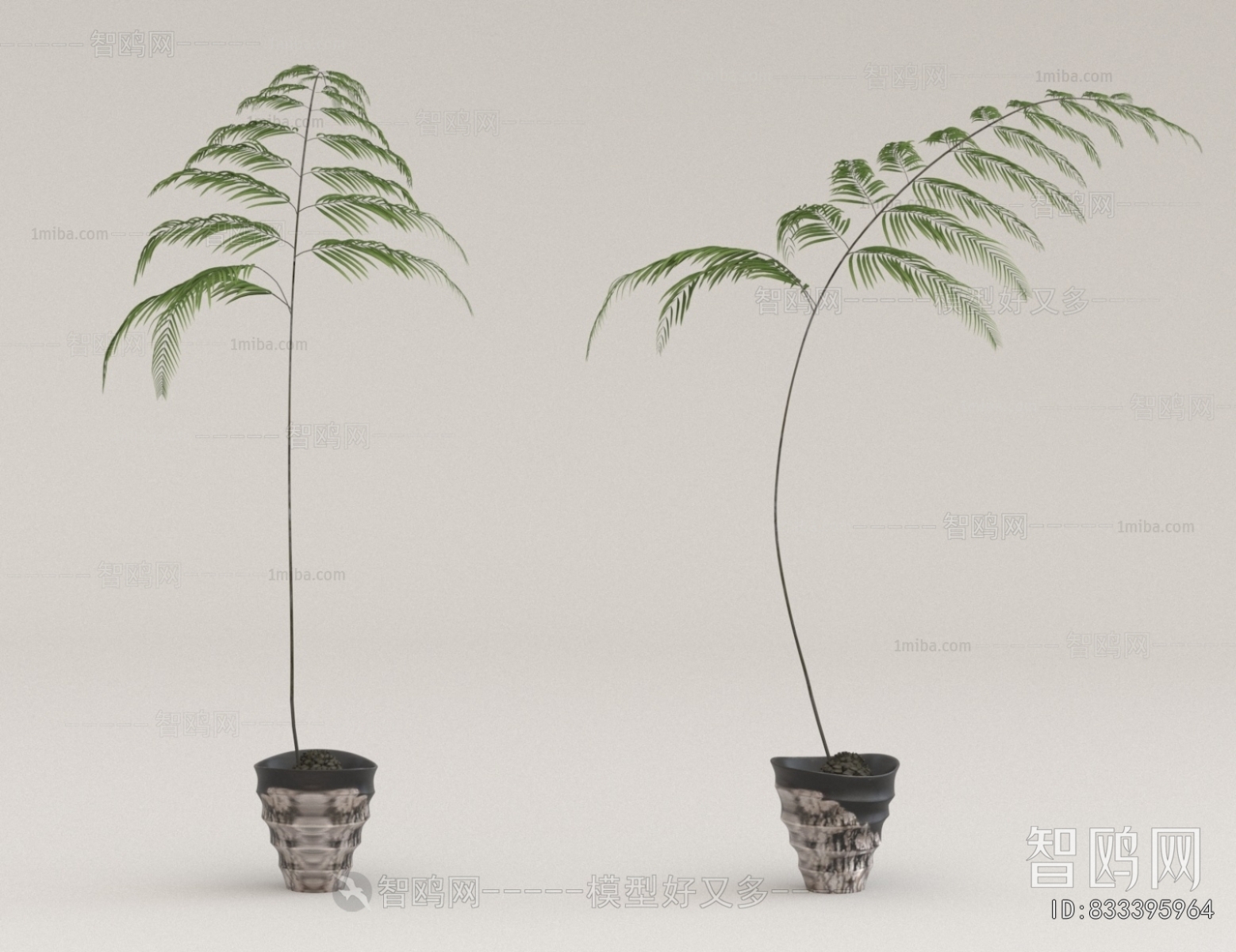 Modern Ground Green Plant Potted Plants