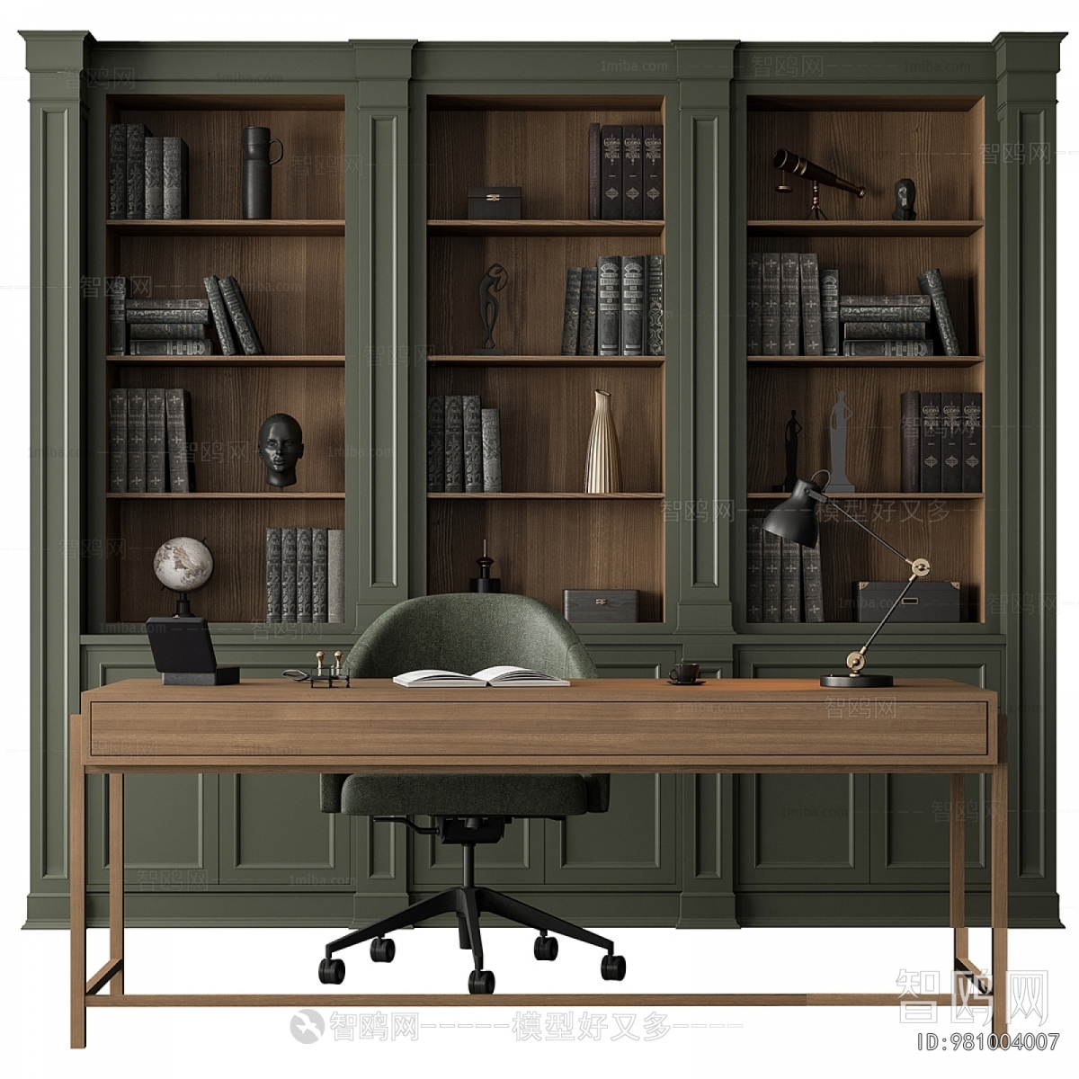 Simple European Style Computer Desk And Chair