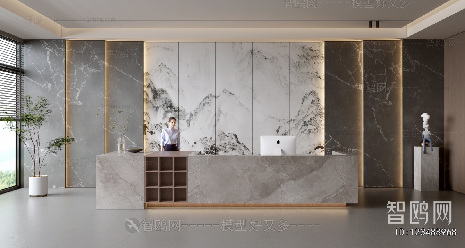 Modern Office Reception Desk