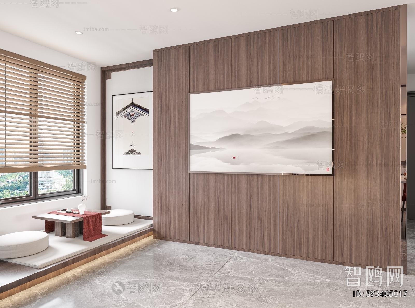 New Chinese Style A Living Room