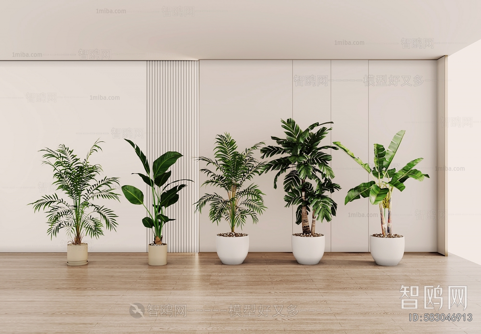 Modern Ground Green Plant Potted Plants
