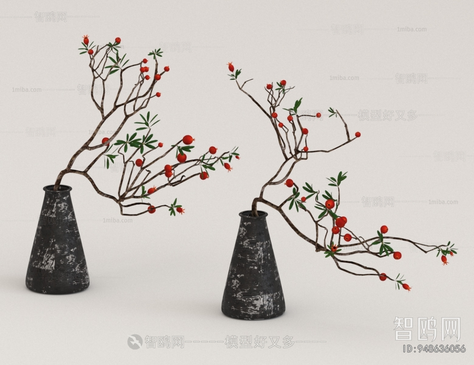 Wabi-sabi Style Ground Green Plant Potted Plants