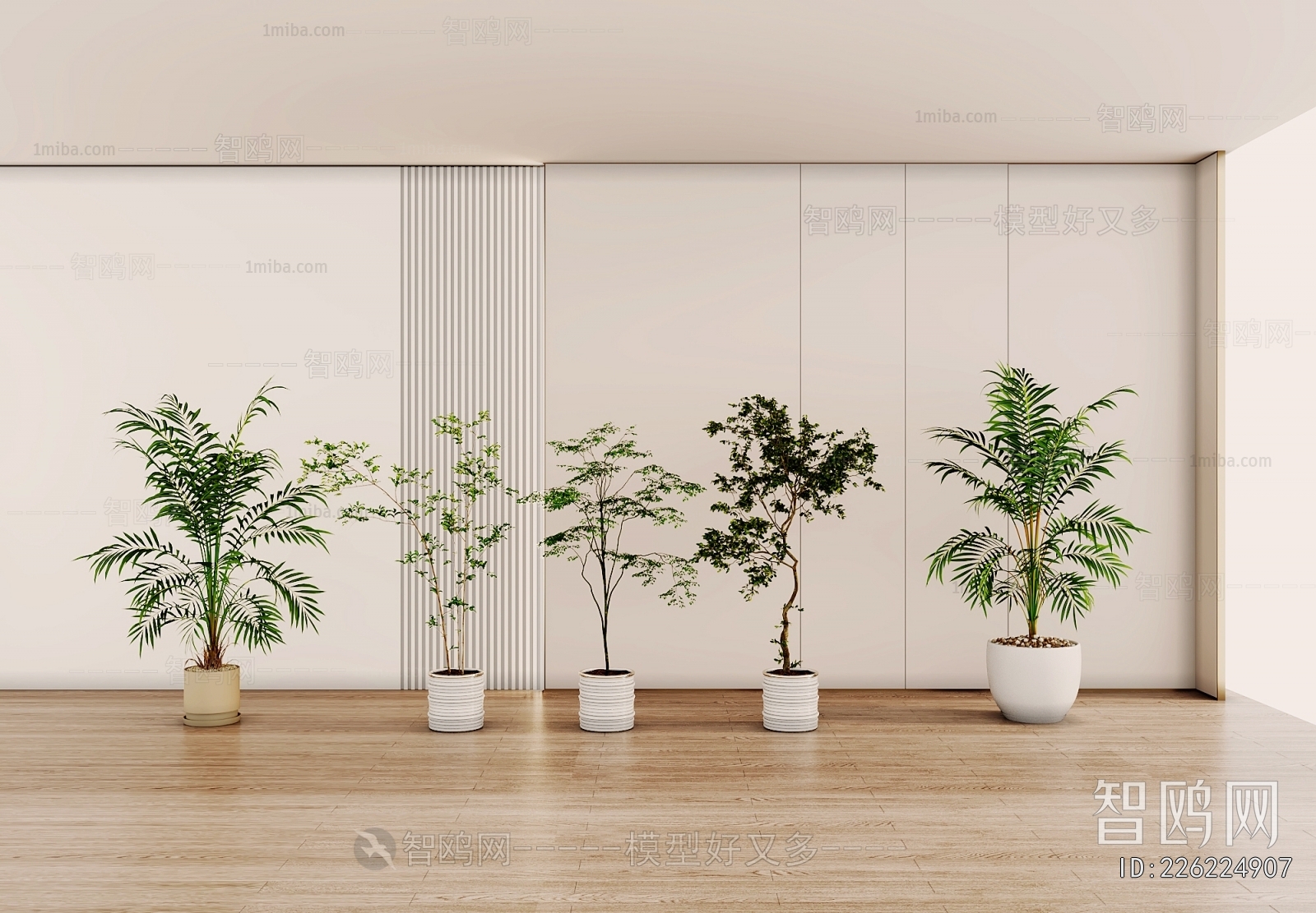 Modern Ground Green Plant Potted Plants