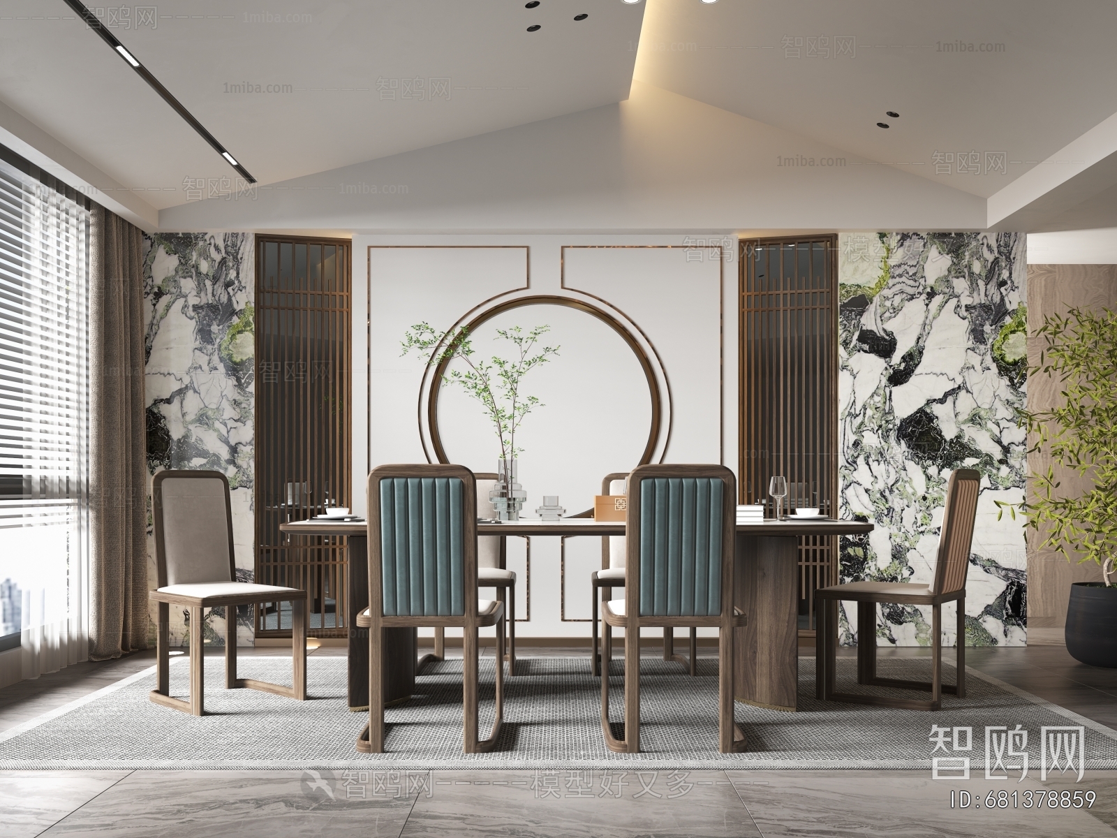 New Chinese Style Dining Room