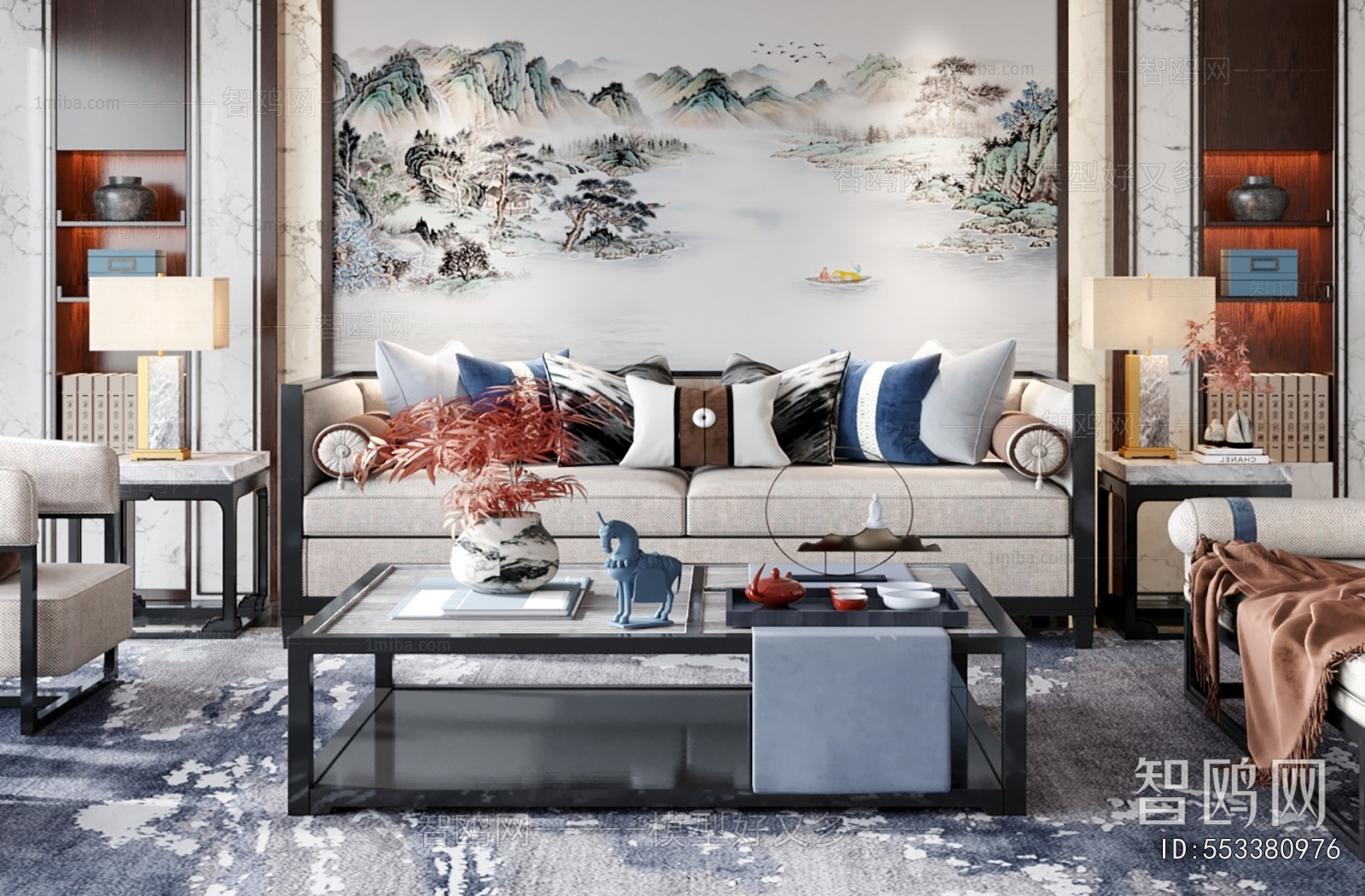 New Chinese Style Sofa Combination