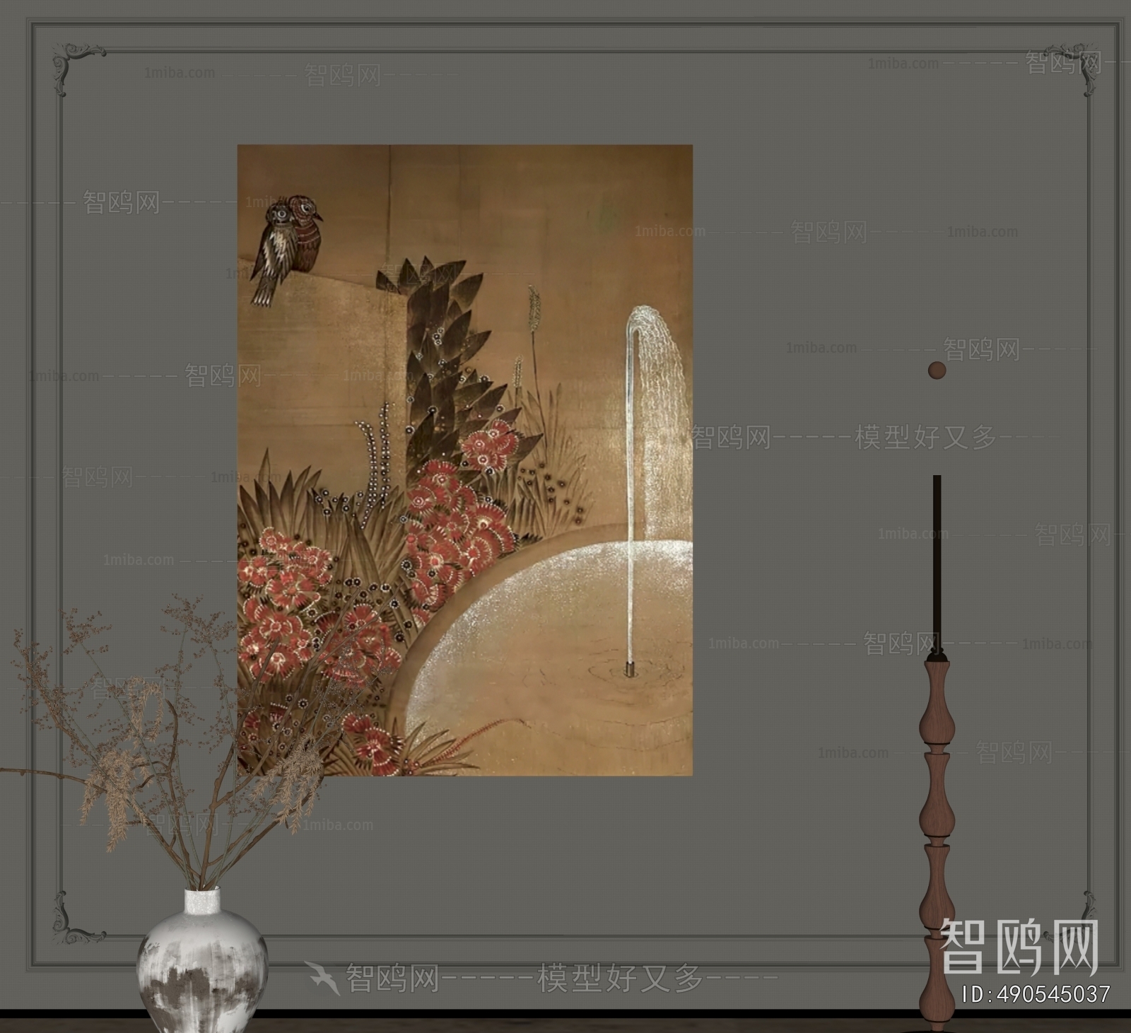 侘寂中古风装饰画