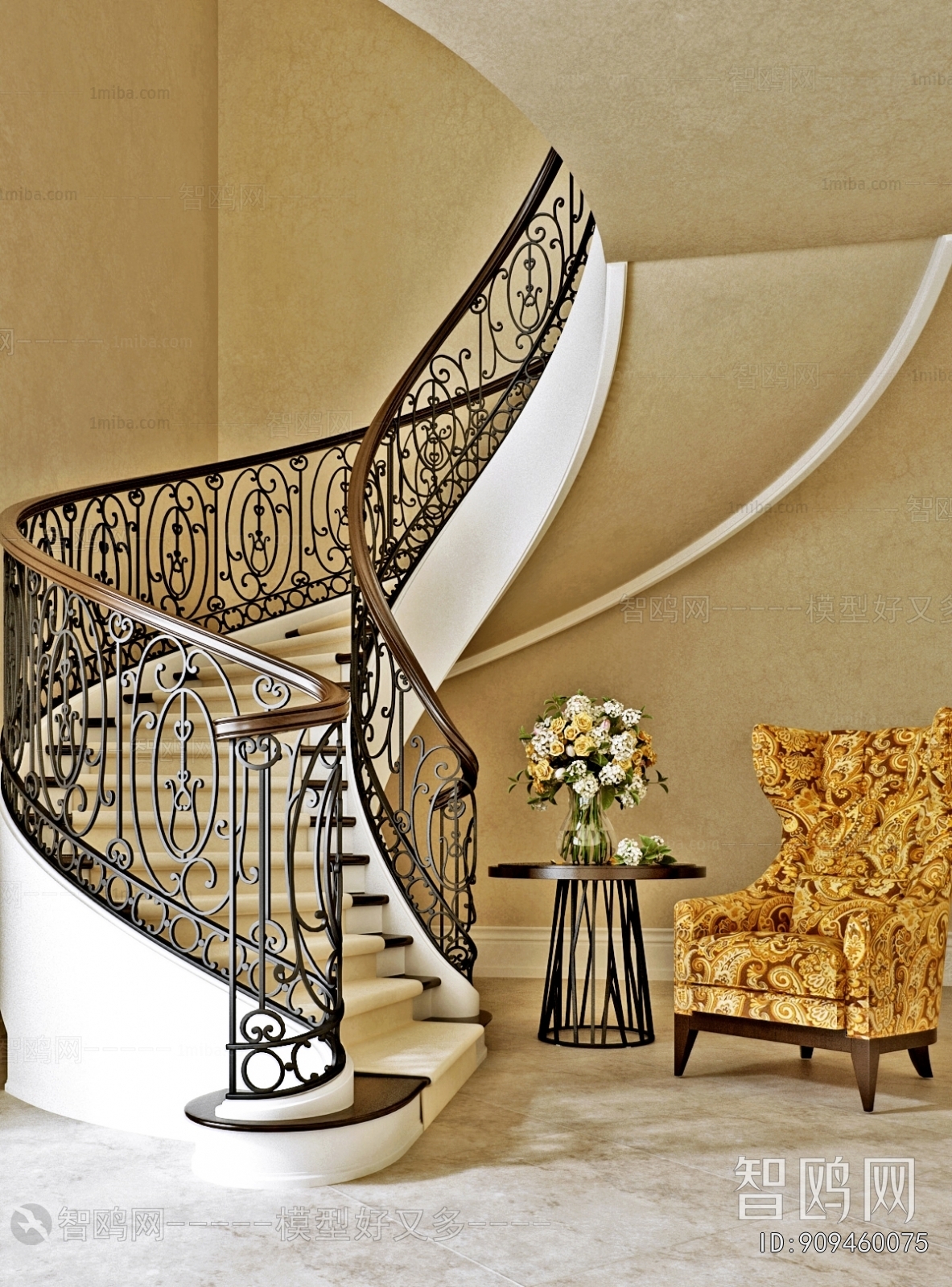 European Style Rotating Staircase