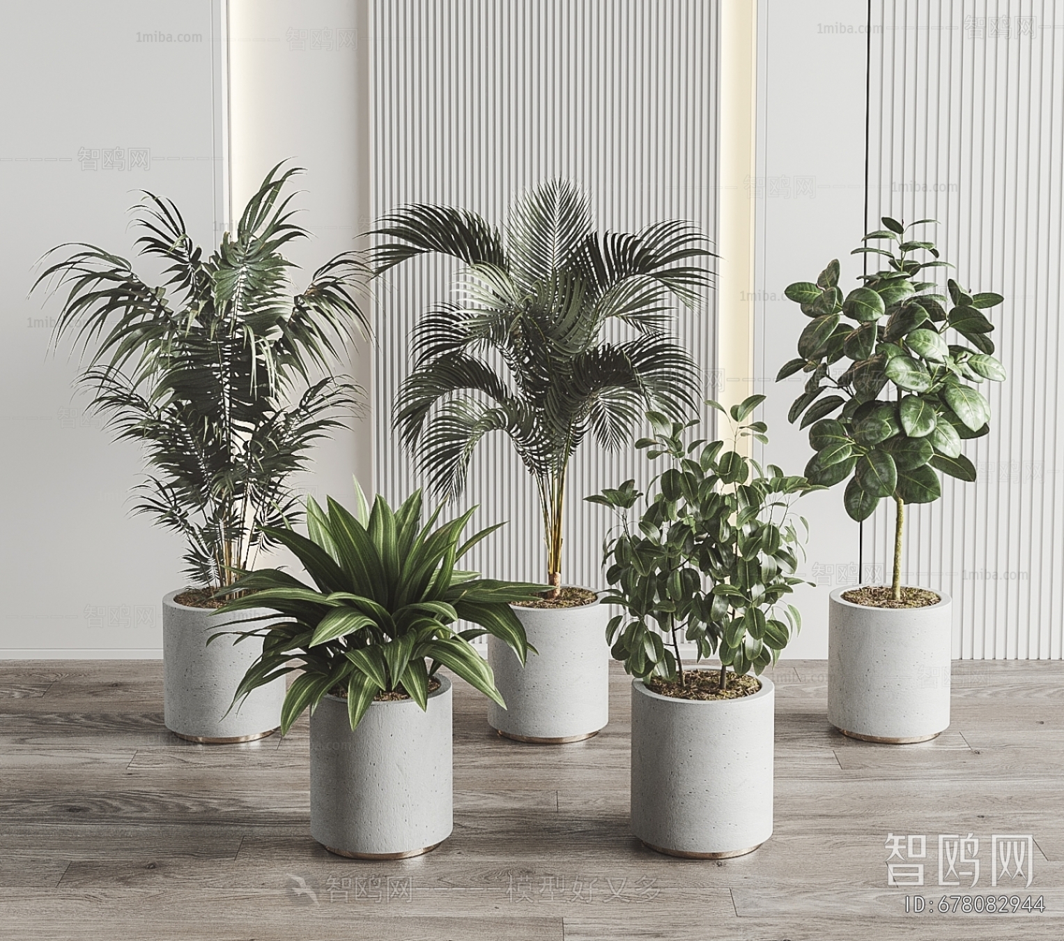 Modern Ground Green Plant Potted Plants