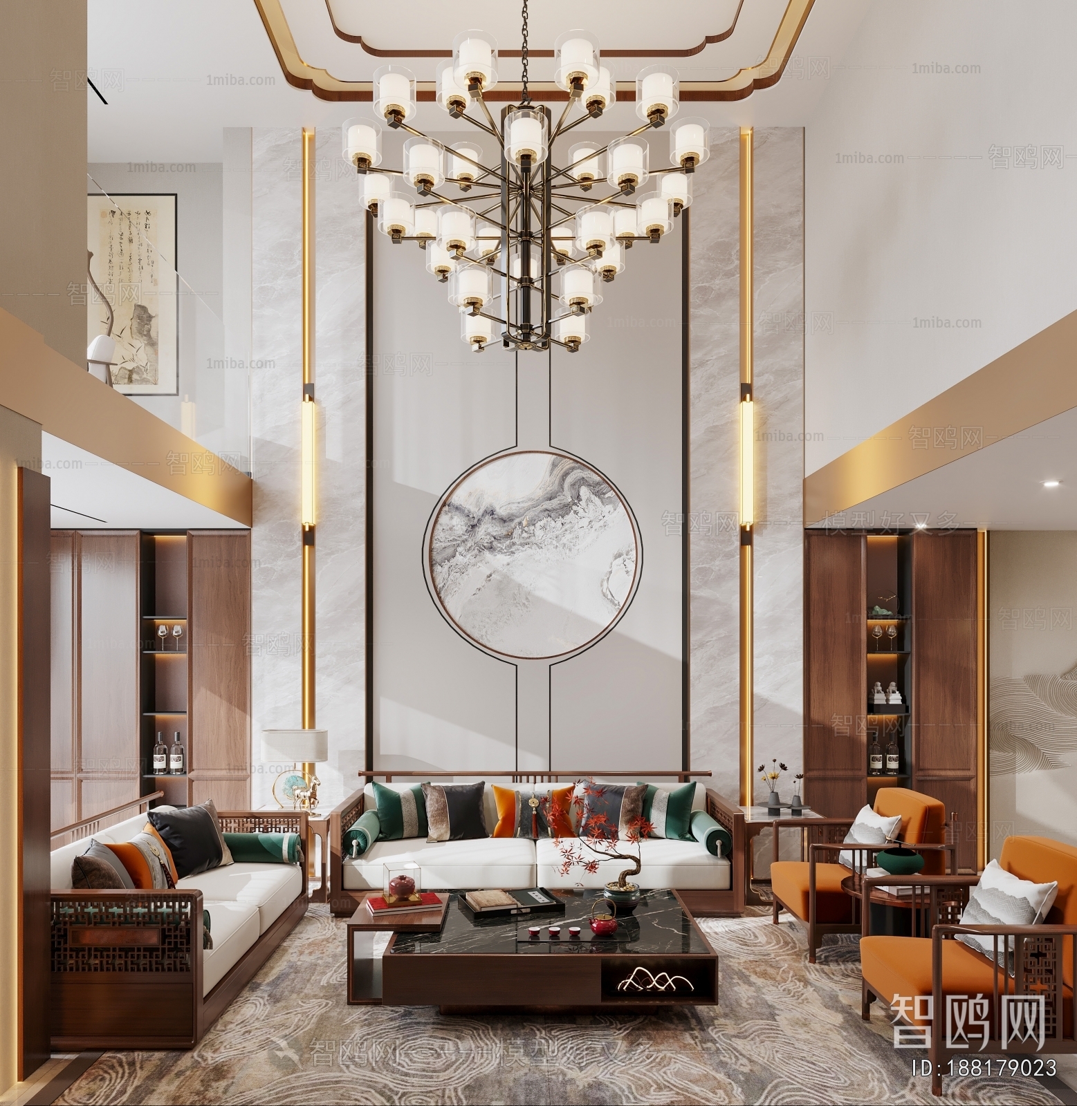 New Chinese Style A Living Room