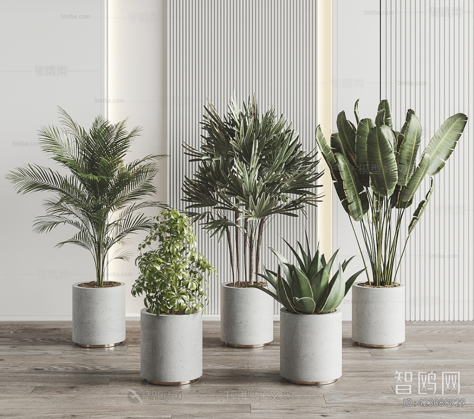 Modern Ground Green Plant Potted Plants