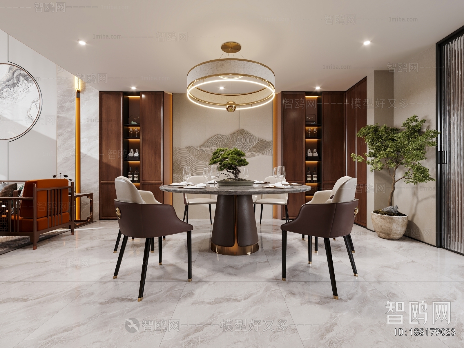 New Chinese Style A Living Room