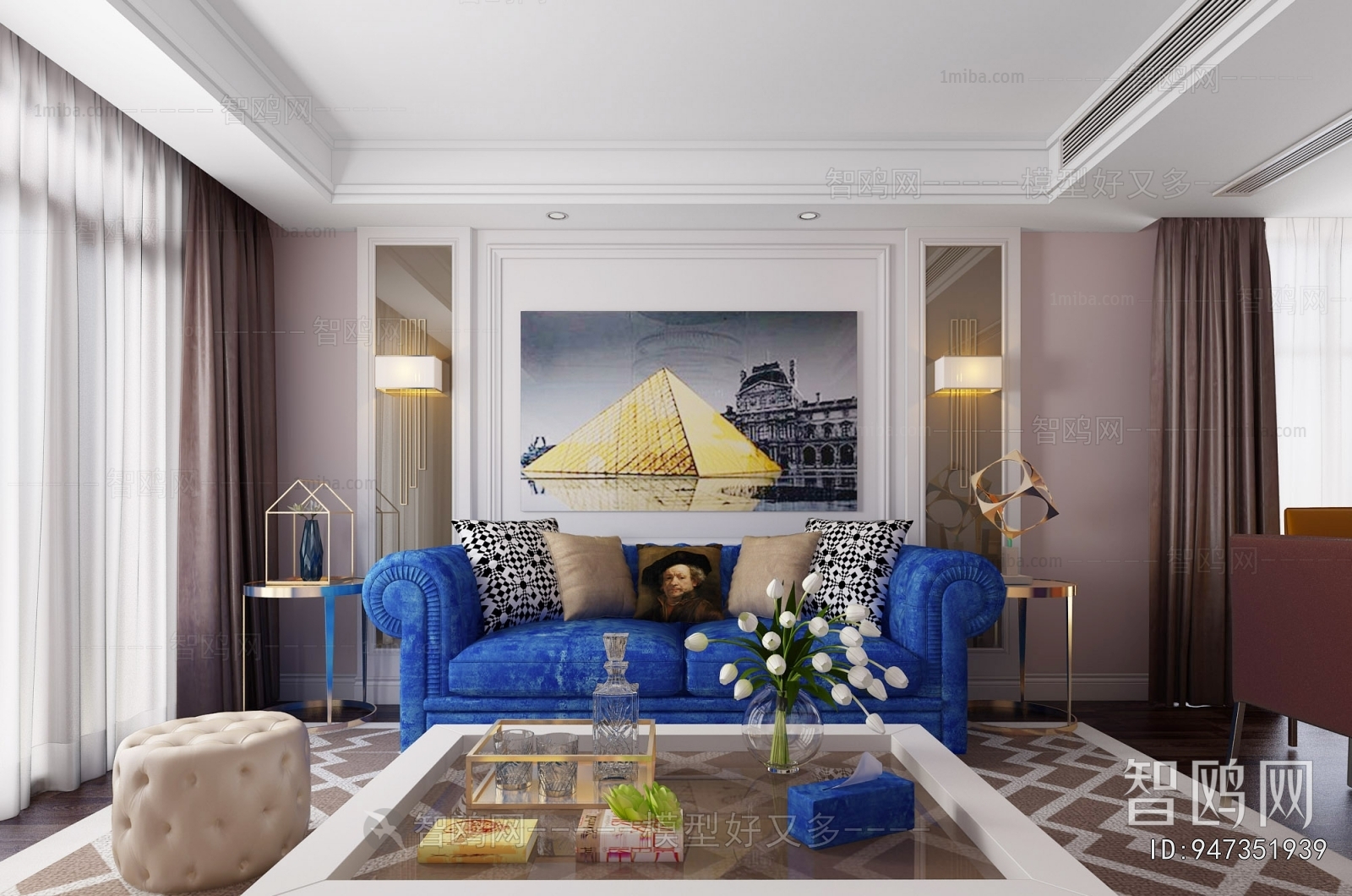 Simple European Style A Living Room