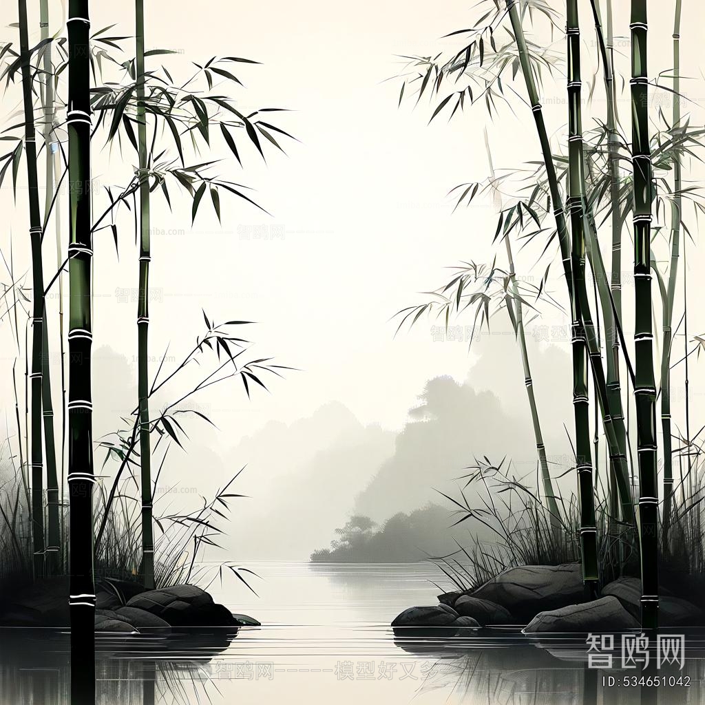 新中式竹子装饰画