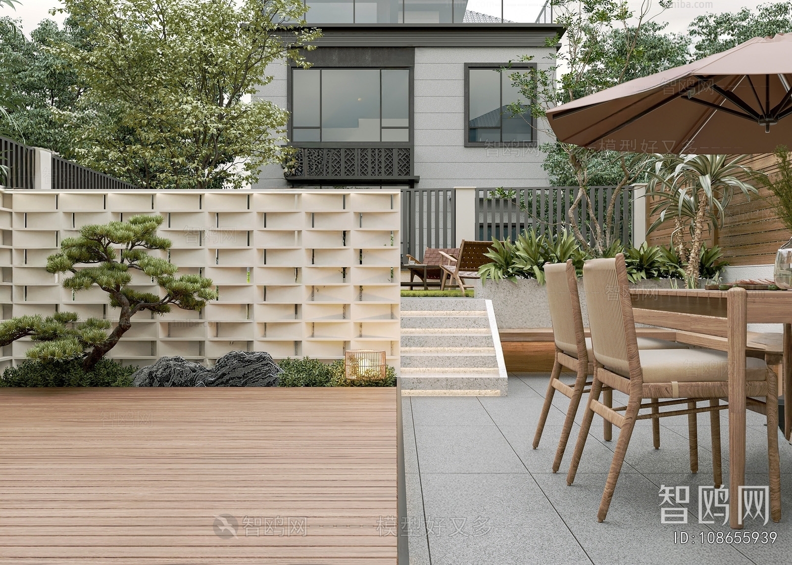 Modern Courtyard/landscape