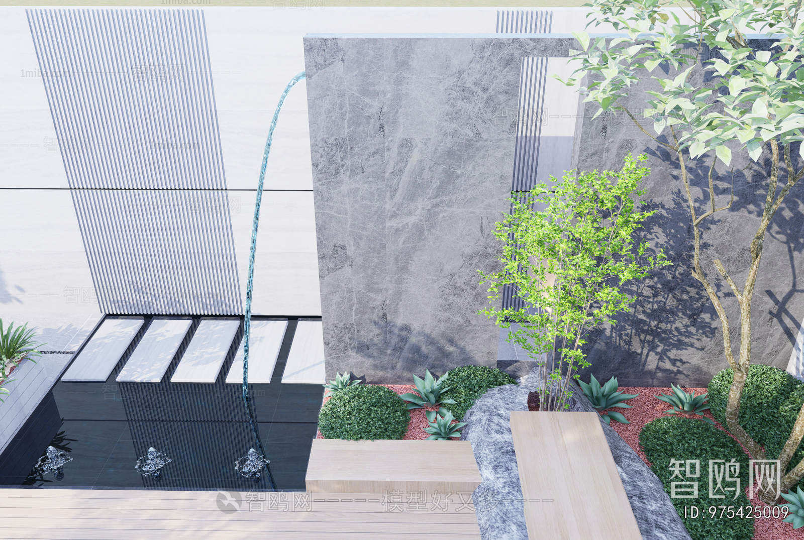 Modern Rockery Waterscape