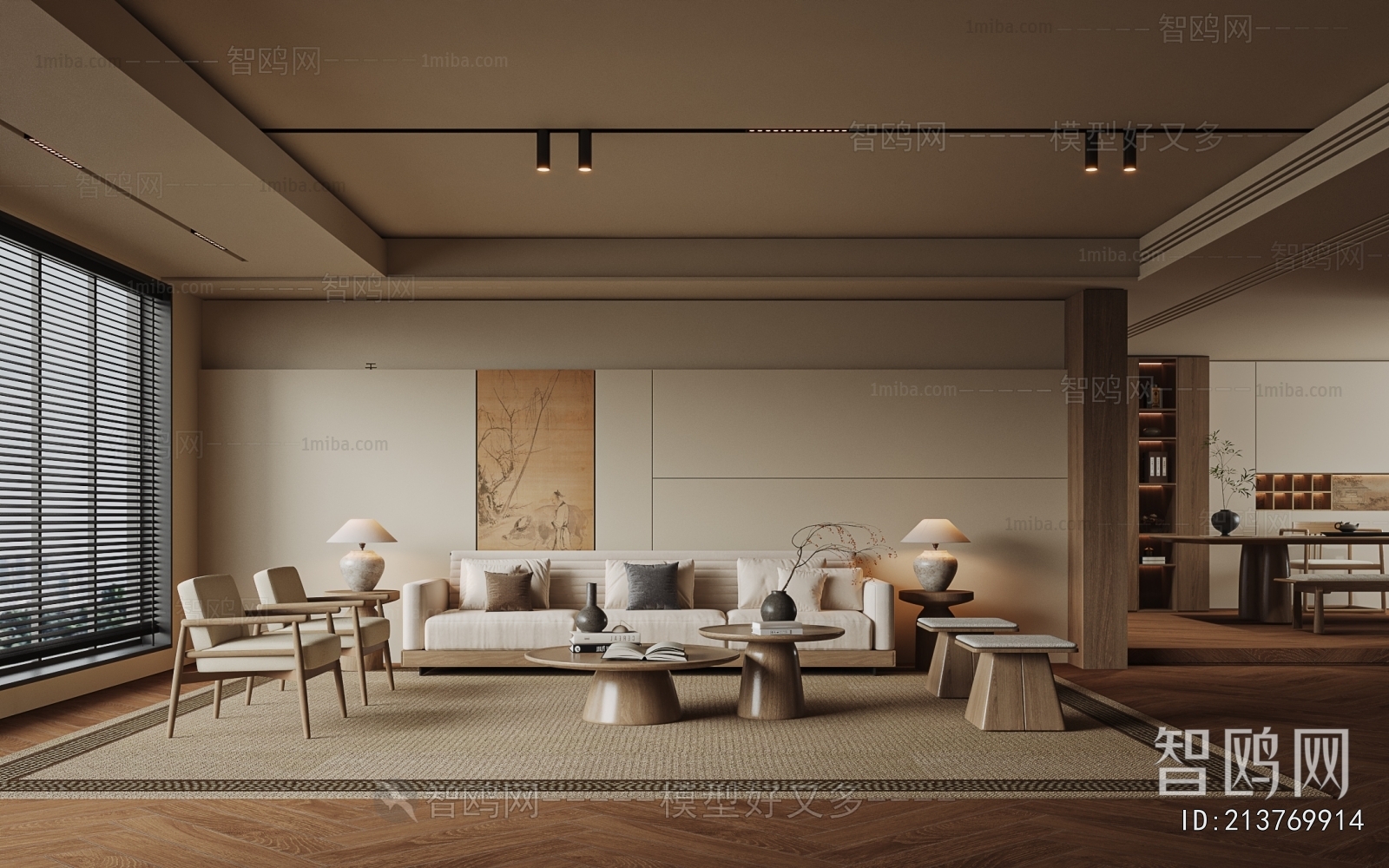 New Chinese Style A Living Room