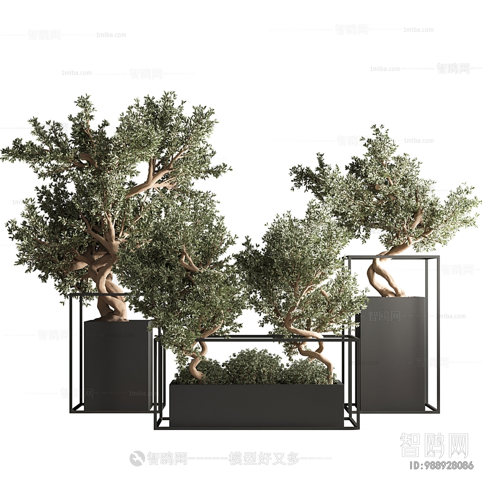 Modern Ground Green Plant Potted Plants