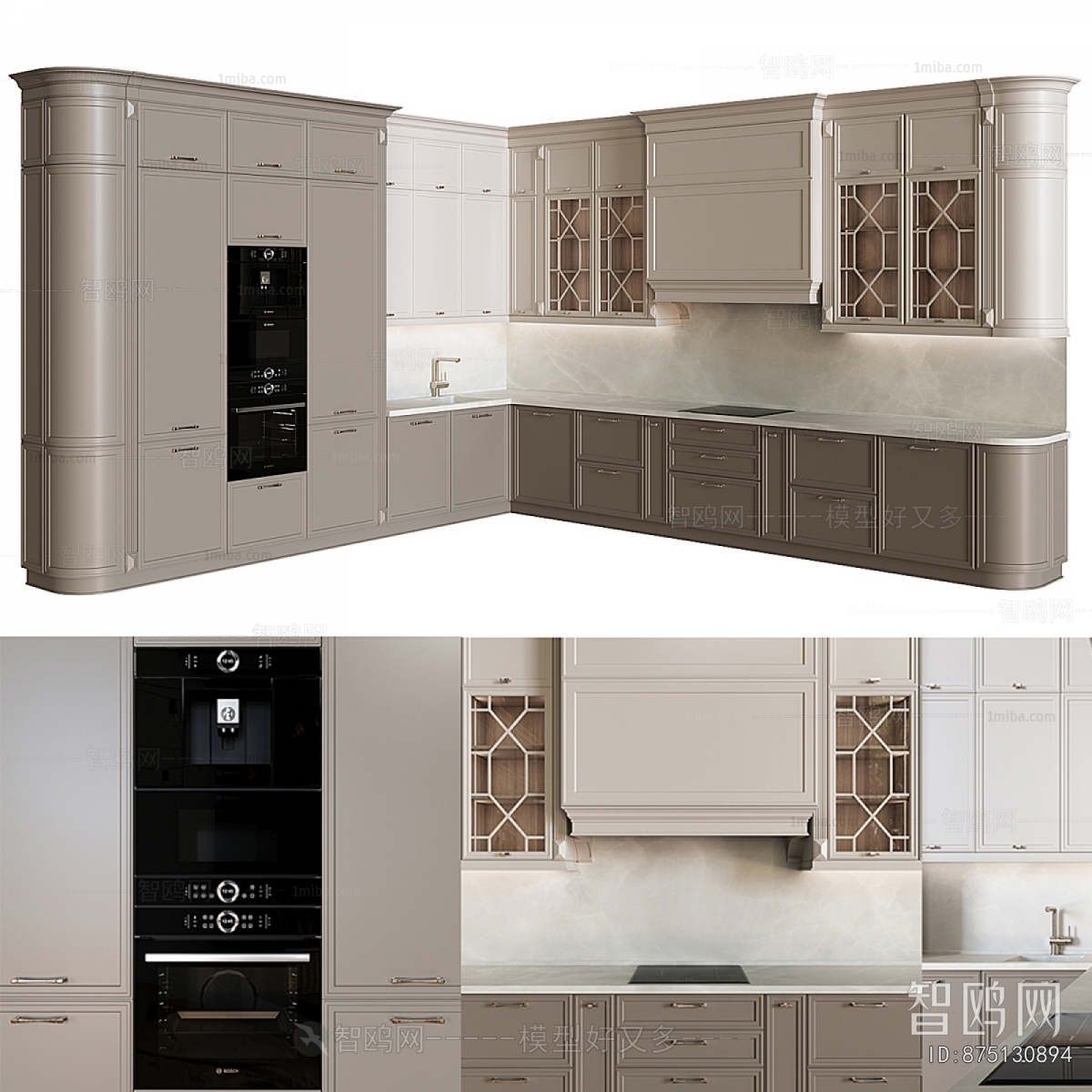 Simple European Style Kitchen Cabinet