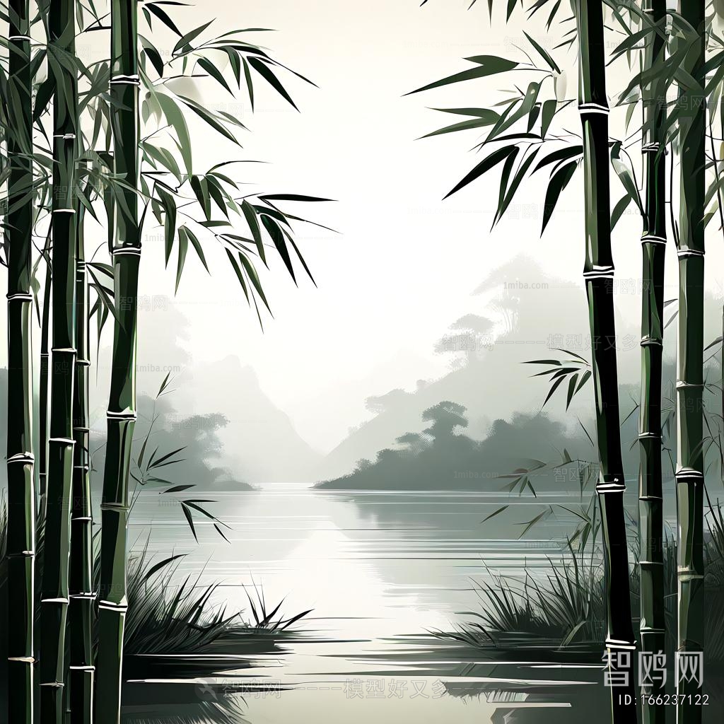 新中式竹子装饰画