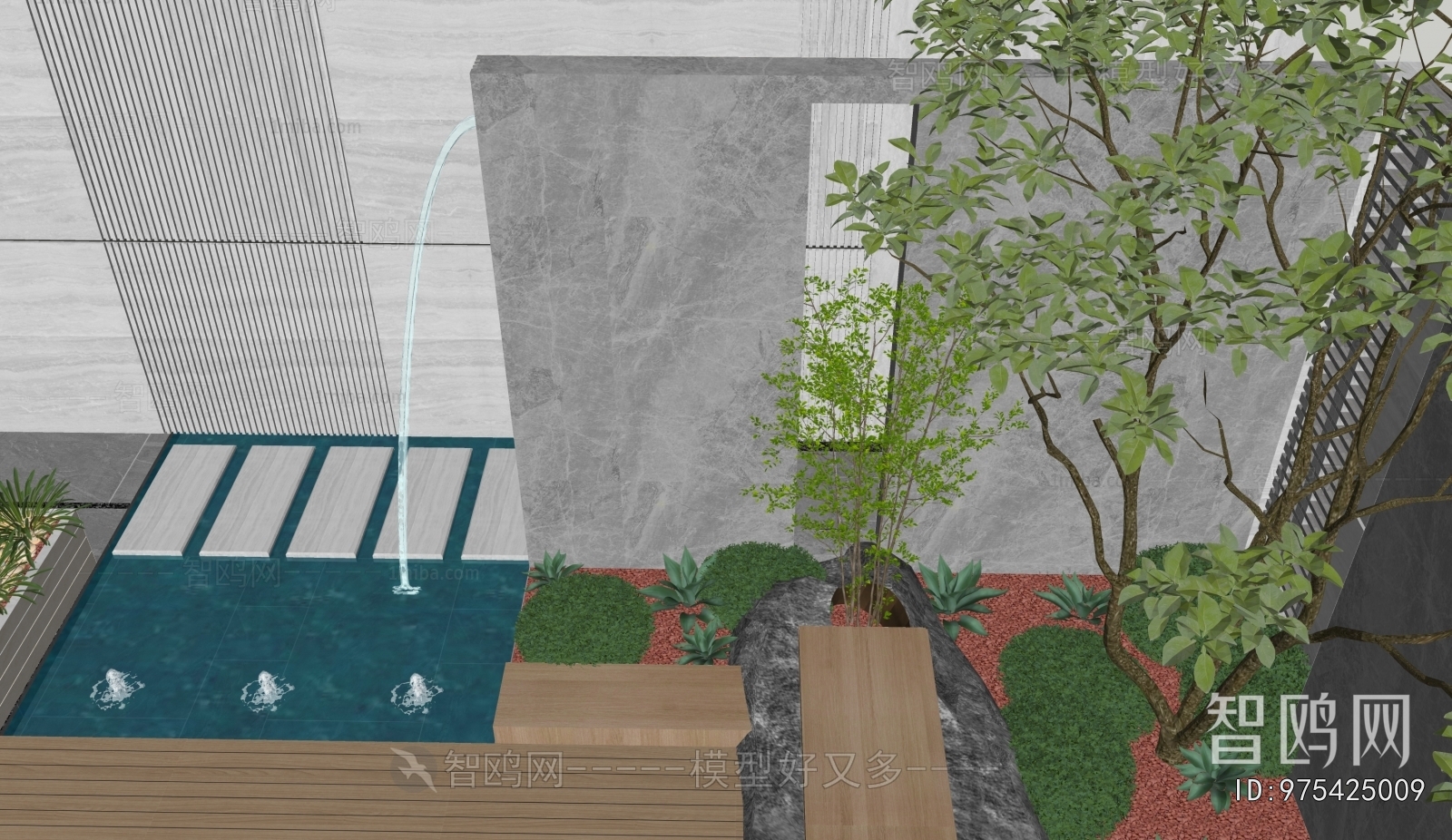 Modern Rockery Waterscape