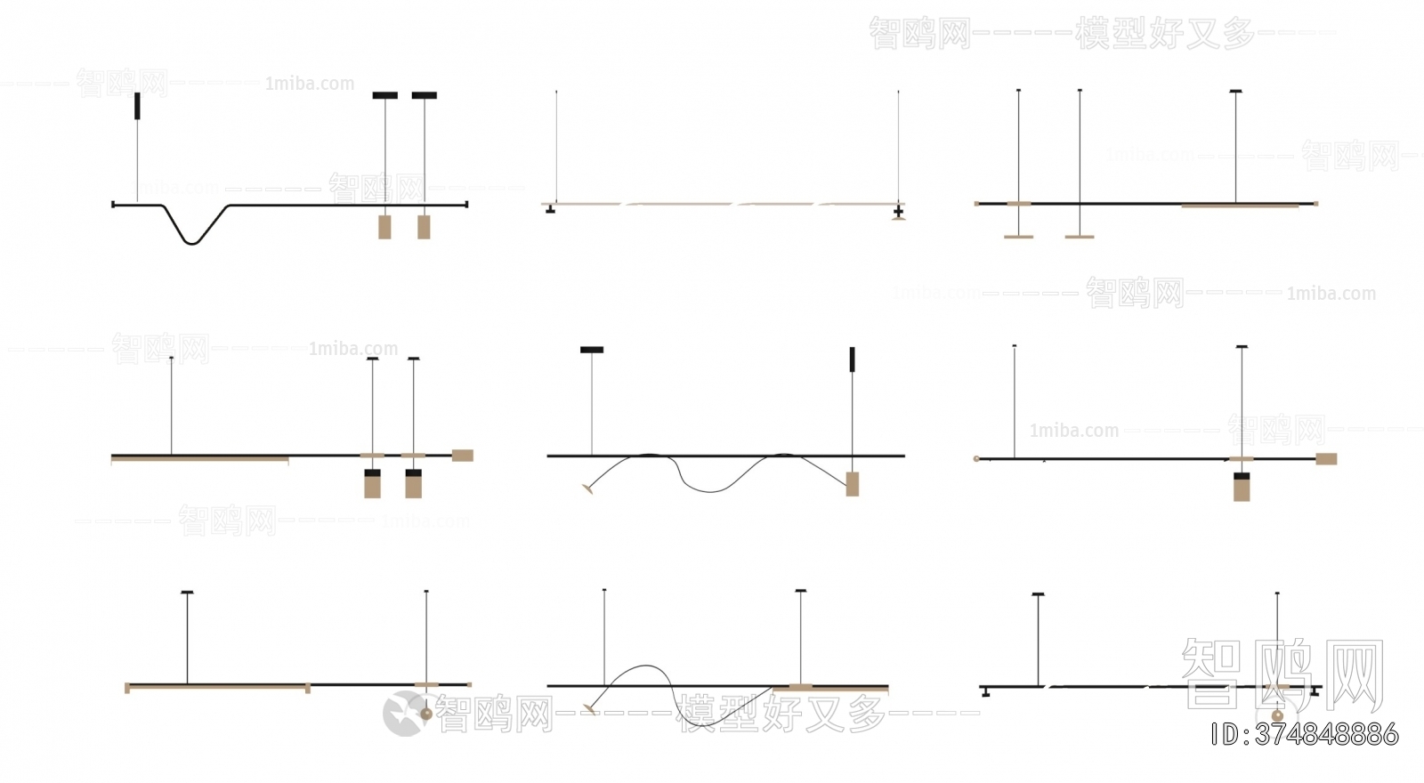 Modern Long Chandelier