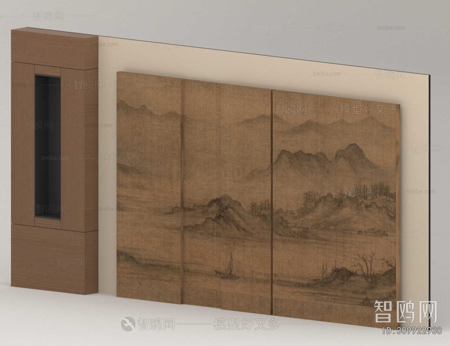 New Chinese Style TV Wall