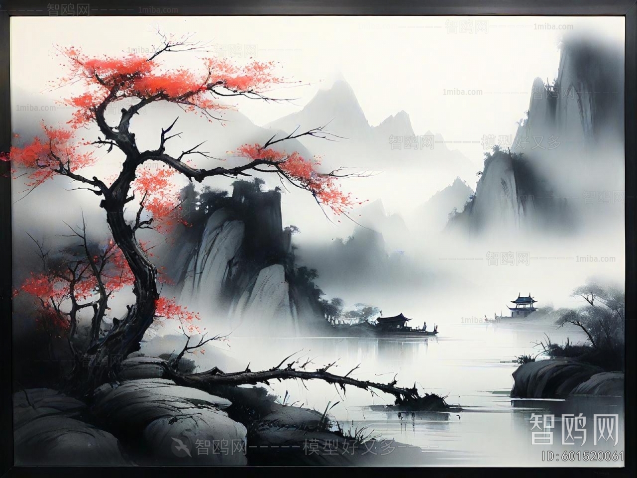 新中式山水装饰画