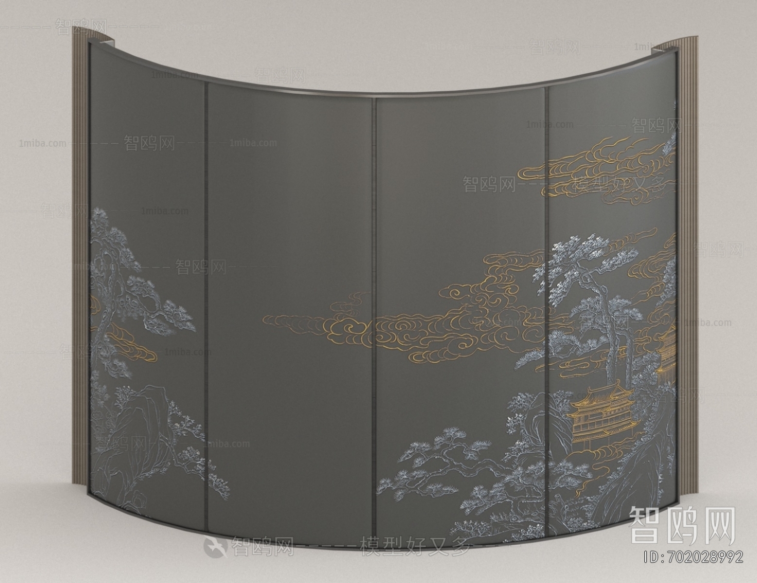 New Chinese Style TV Wall