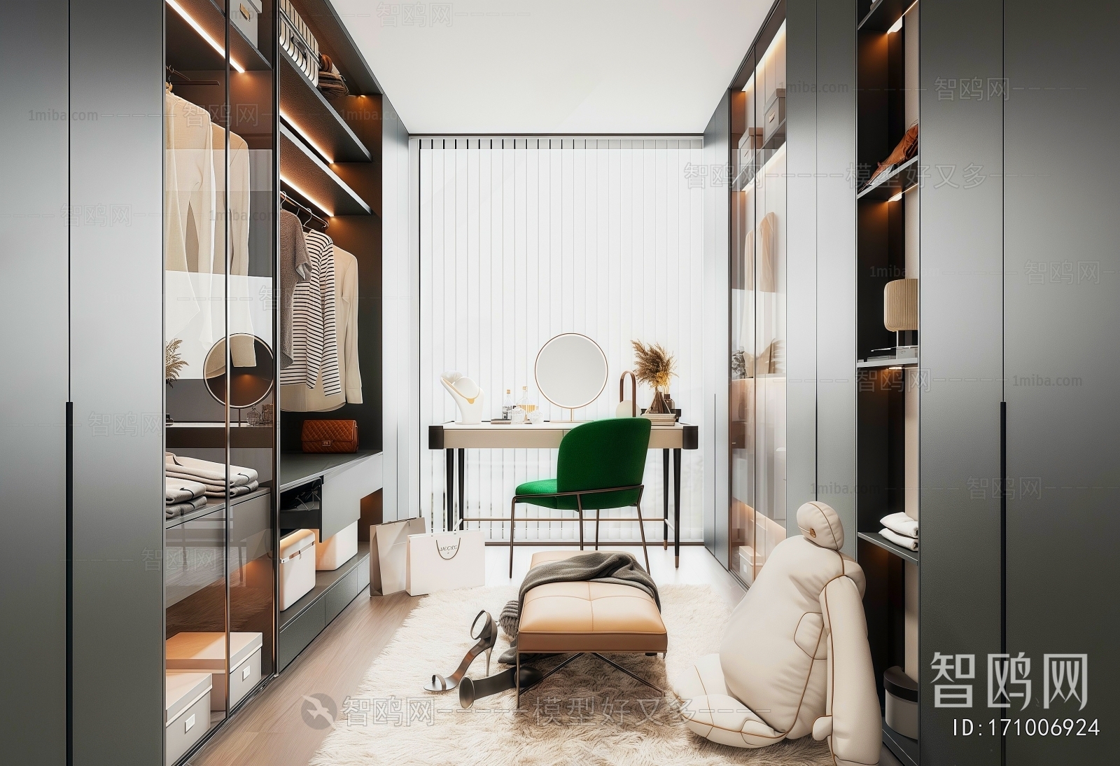 Modern Clothes Storage Area