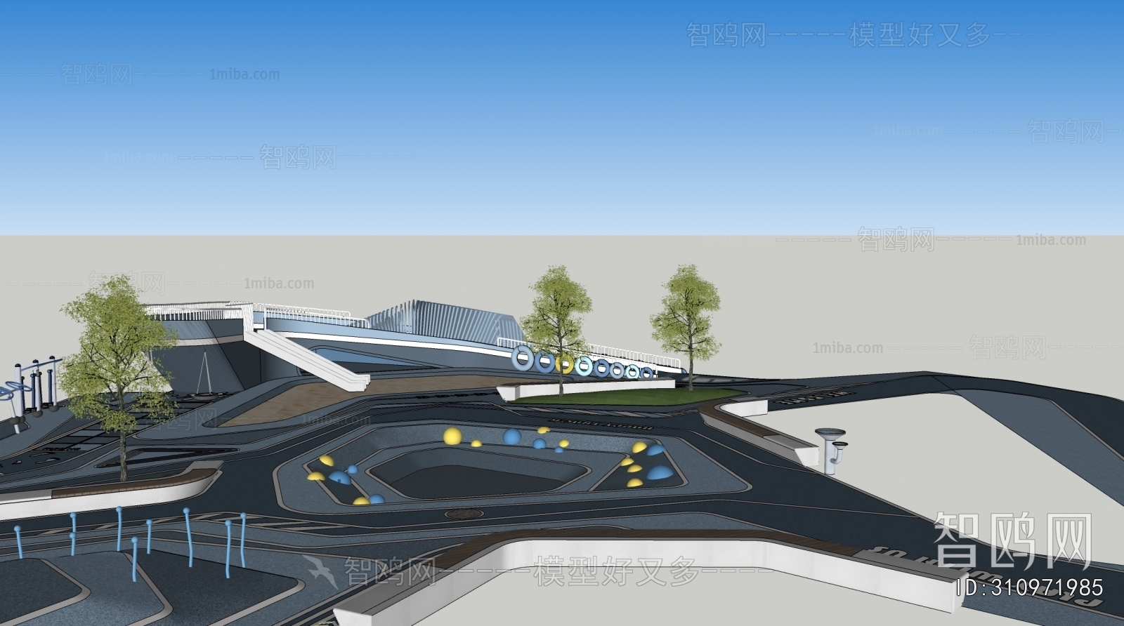 Modern Park Landscape