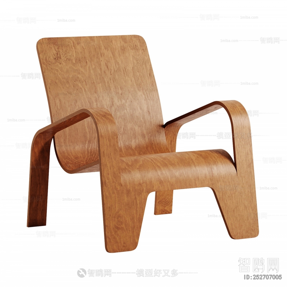 现代实木休闲椅