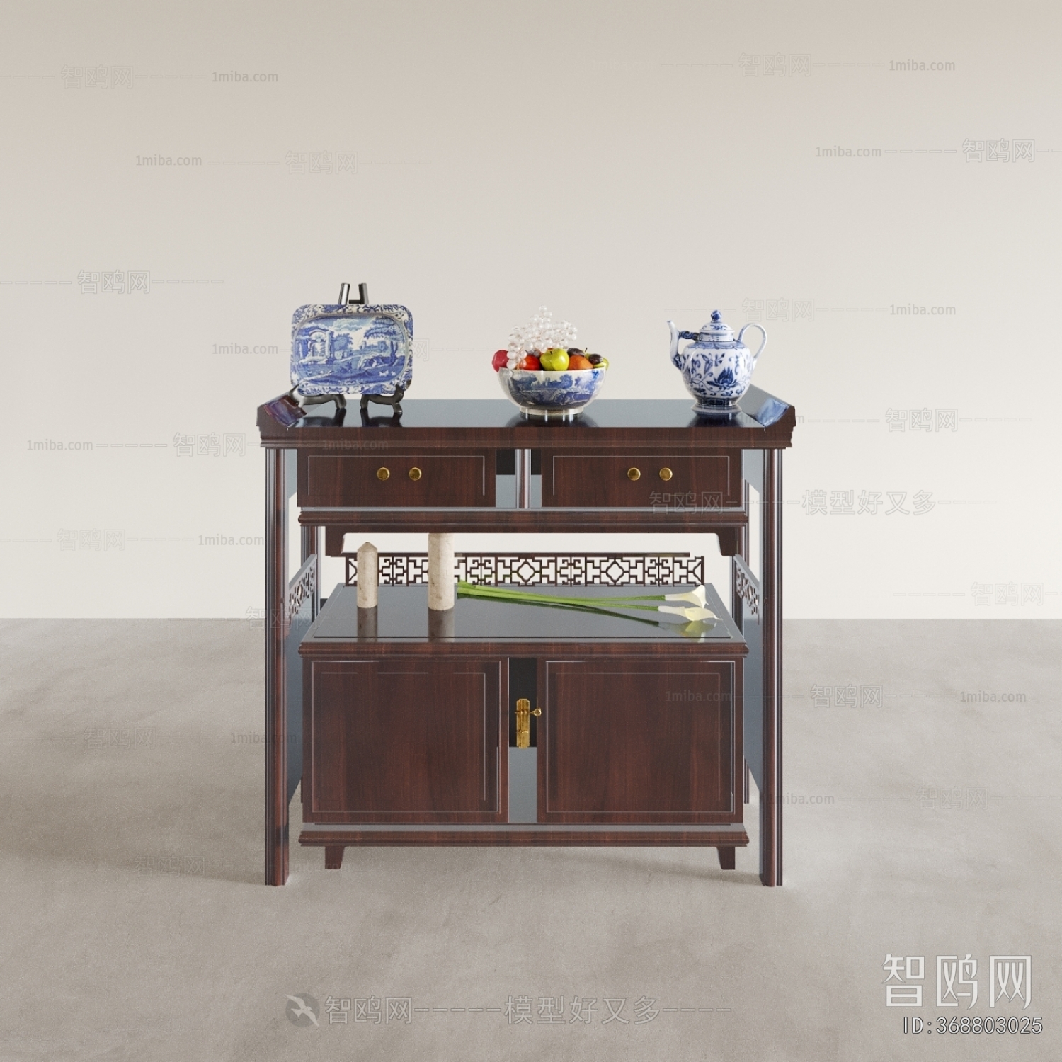 New Chinese Style Entrance Cabinet