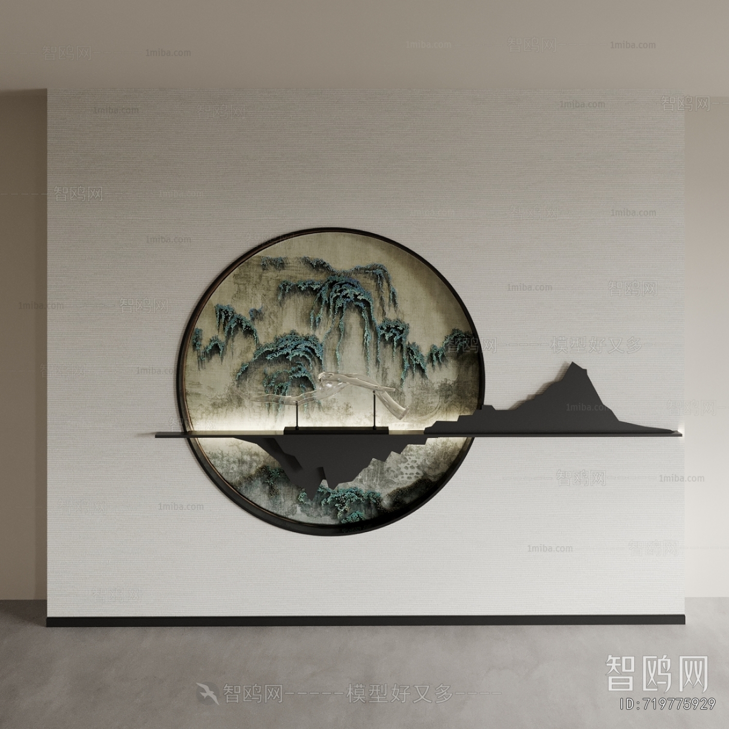 New Chinese Style TV Wall