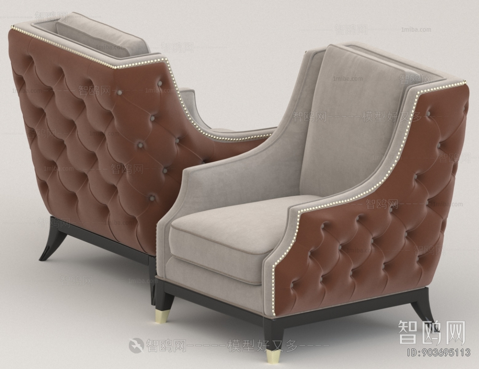 Simple European Style Single Sofa