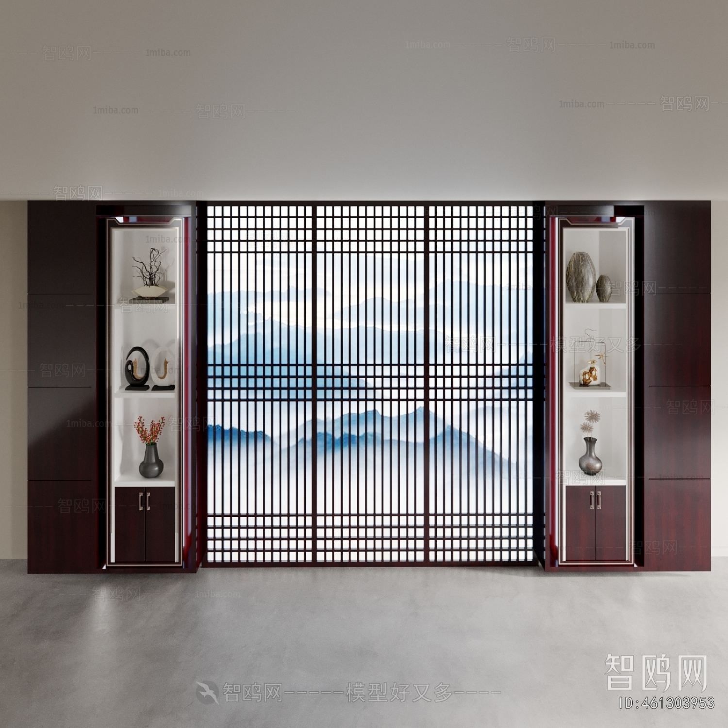 New Chinese Style TV Wall