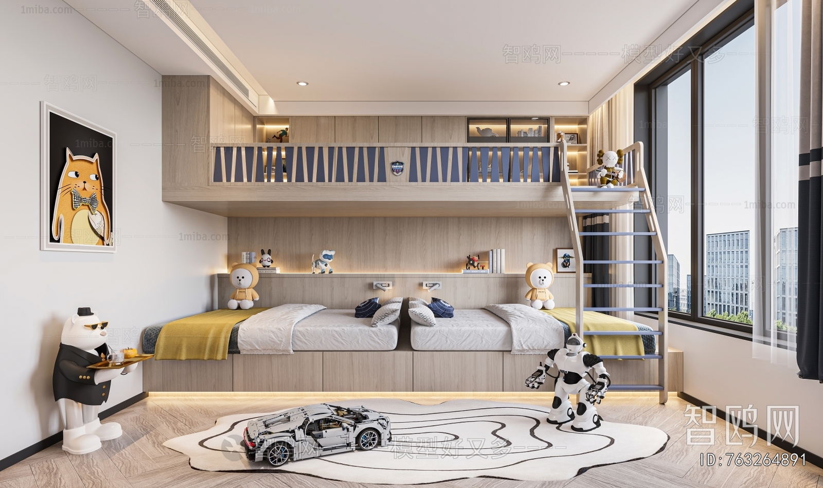 Modern Boy's Room And Son's Room