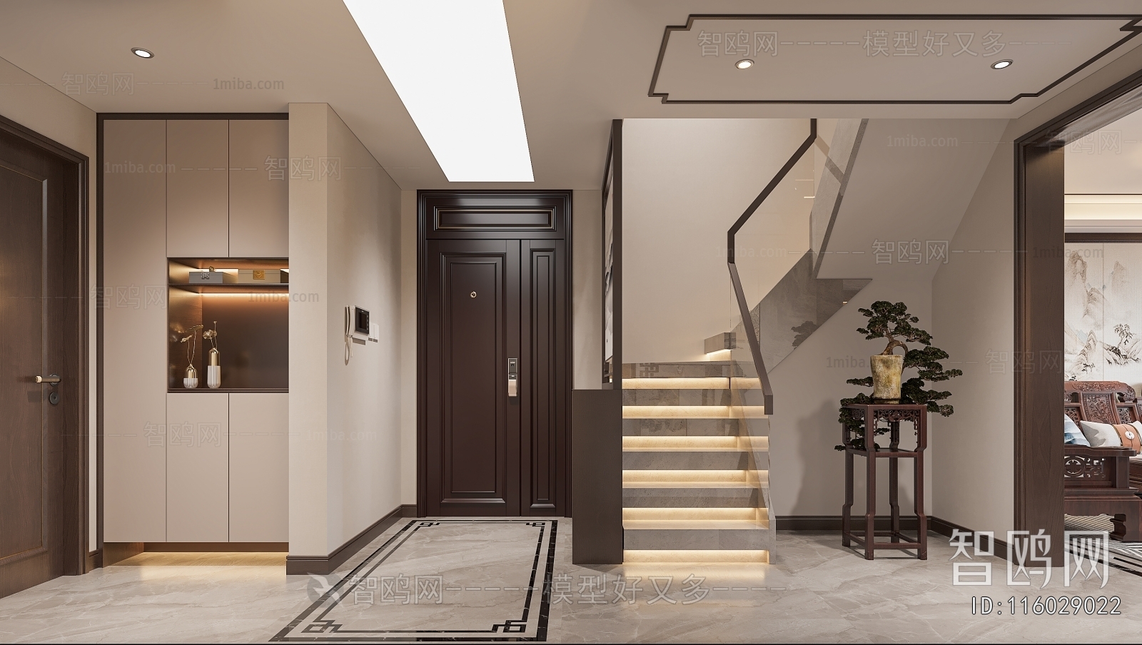 New Chinese Style A Living Room