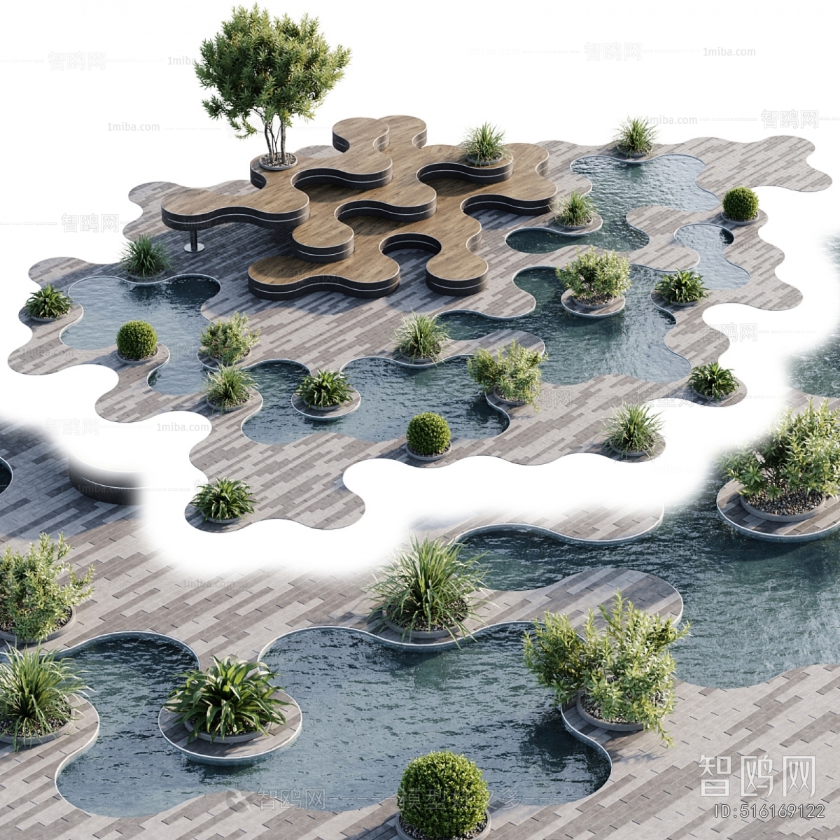 Modern Rockery Waterscape