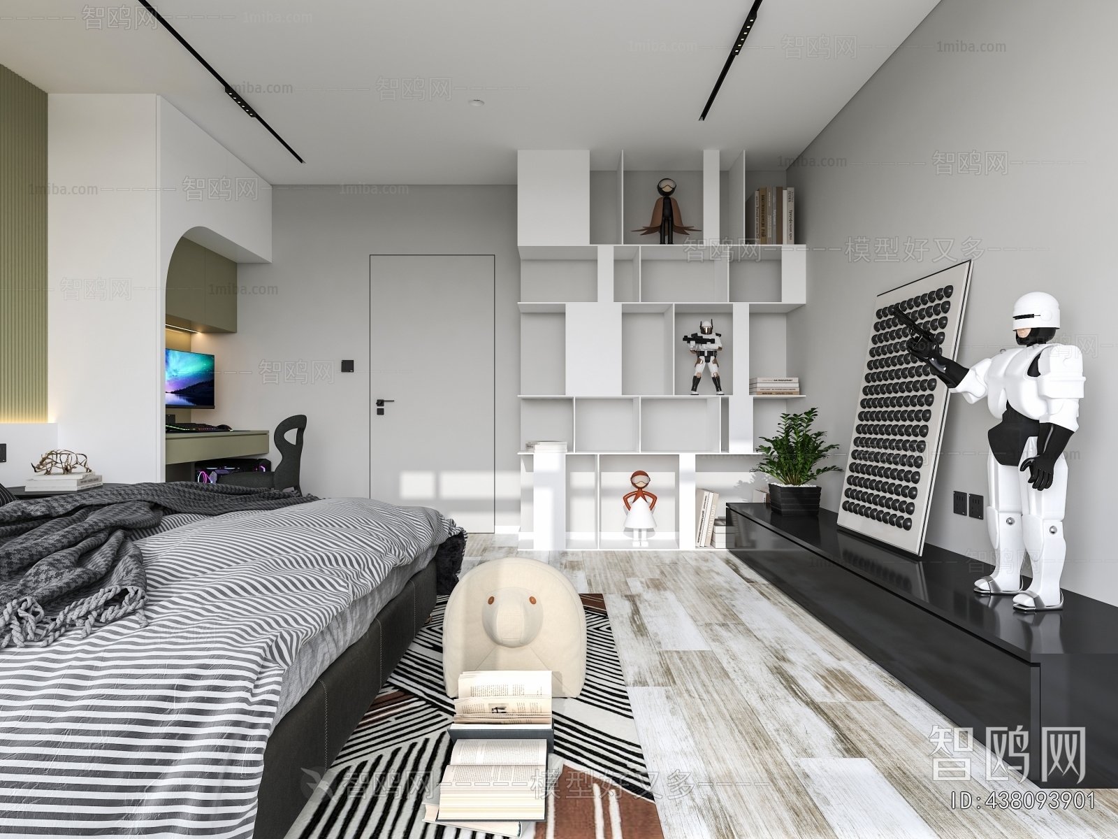 Modern Boy's Room And Son's Room