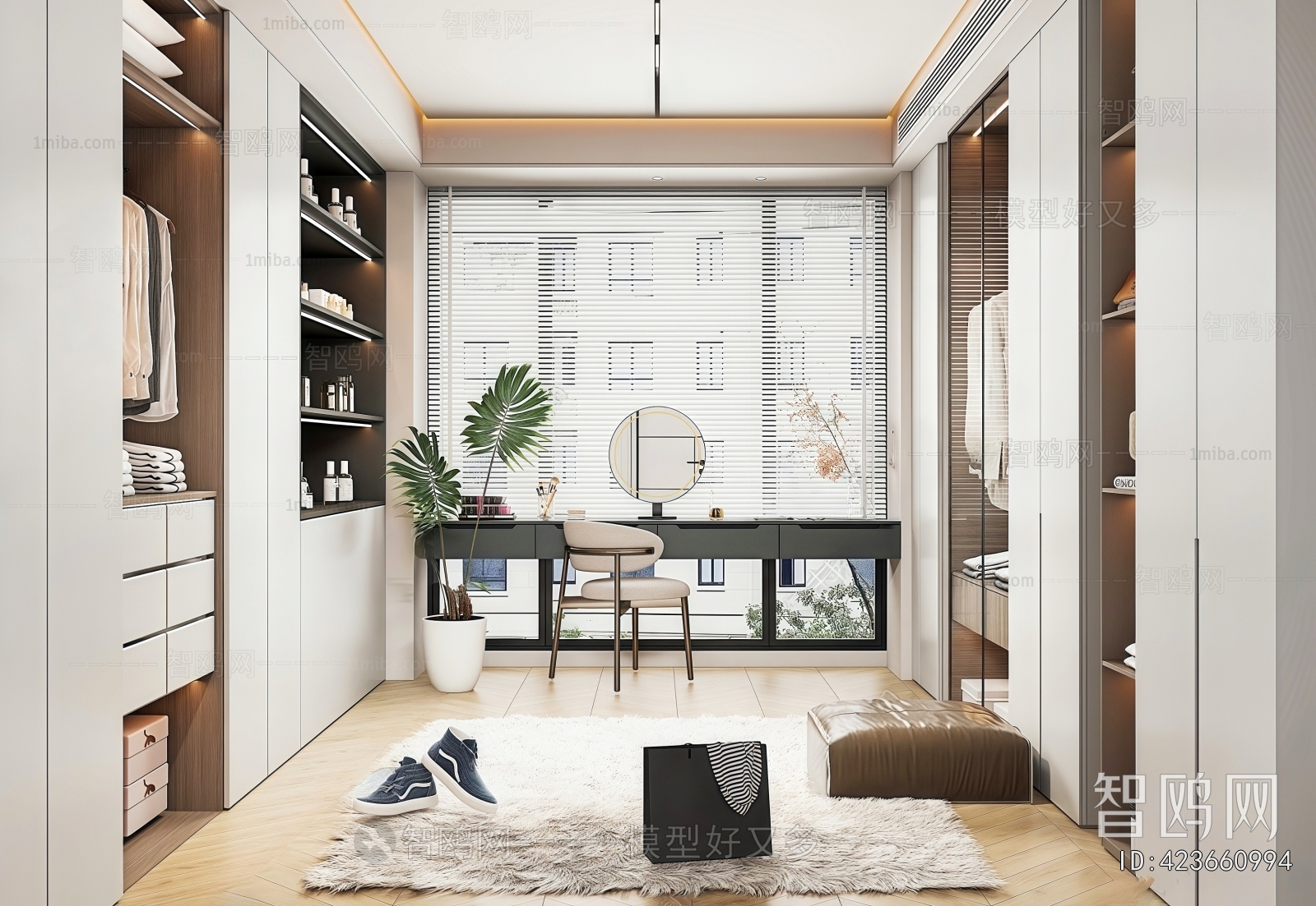 Modern Clothes Storage Area