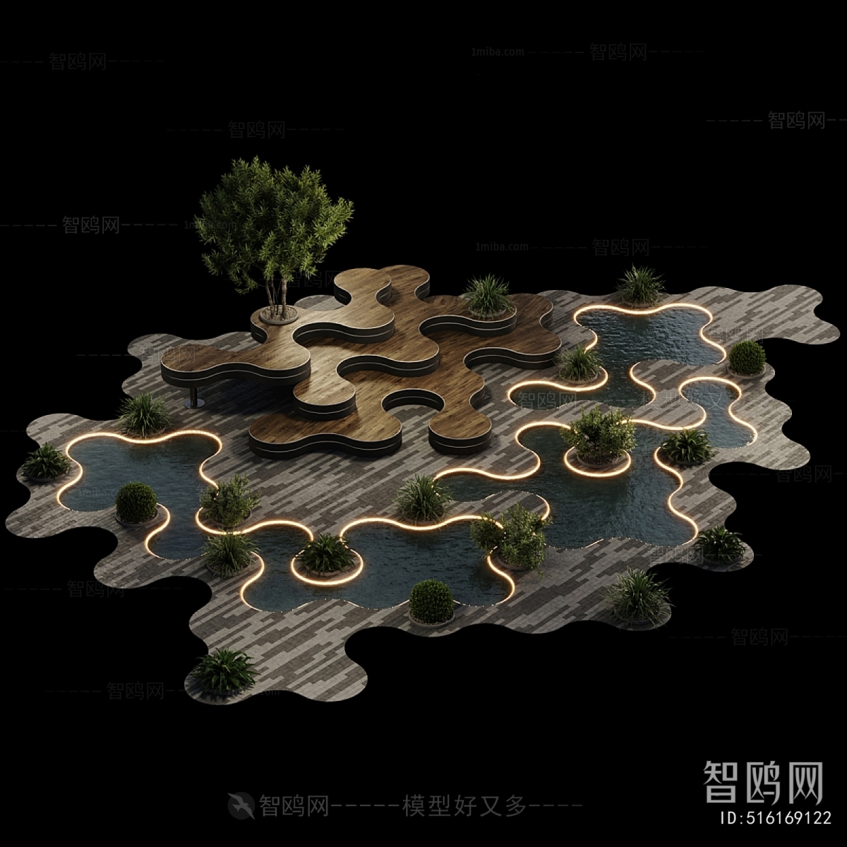 Modern Rockery Waterscape