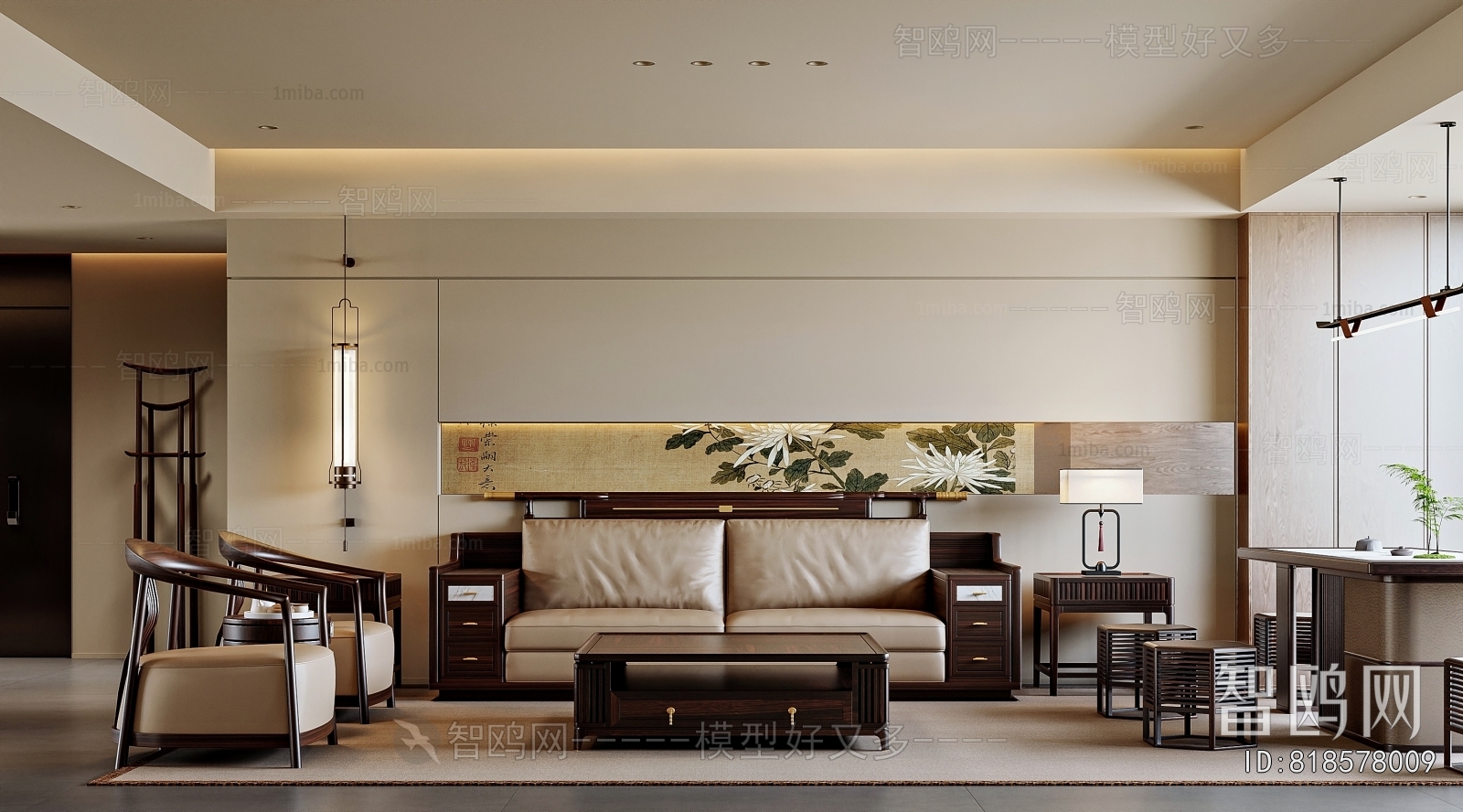 New Chinese Style A Living Room