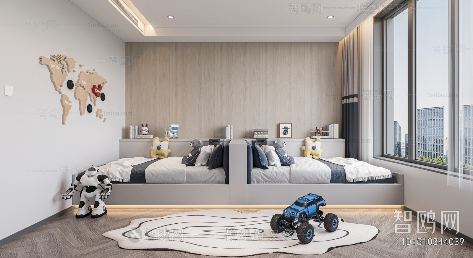 Modern Boy's Room And Son's Room