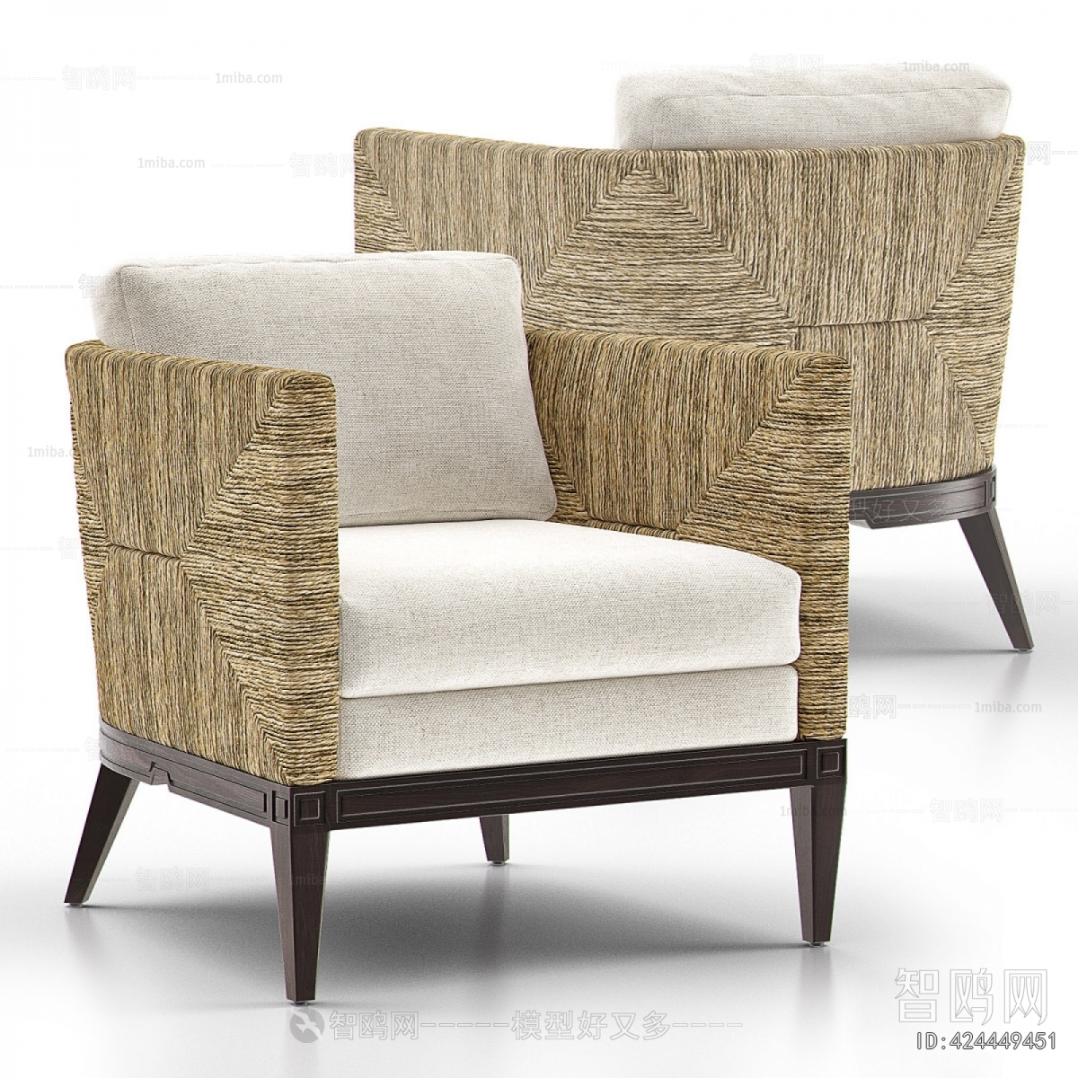 Wabi-sabi Style Single Sofa